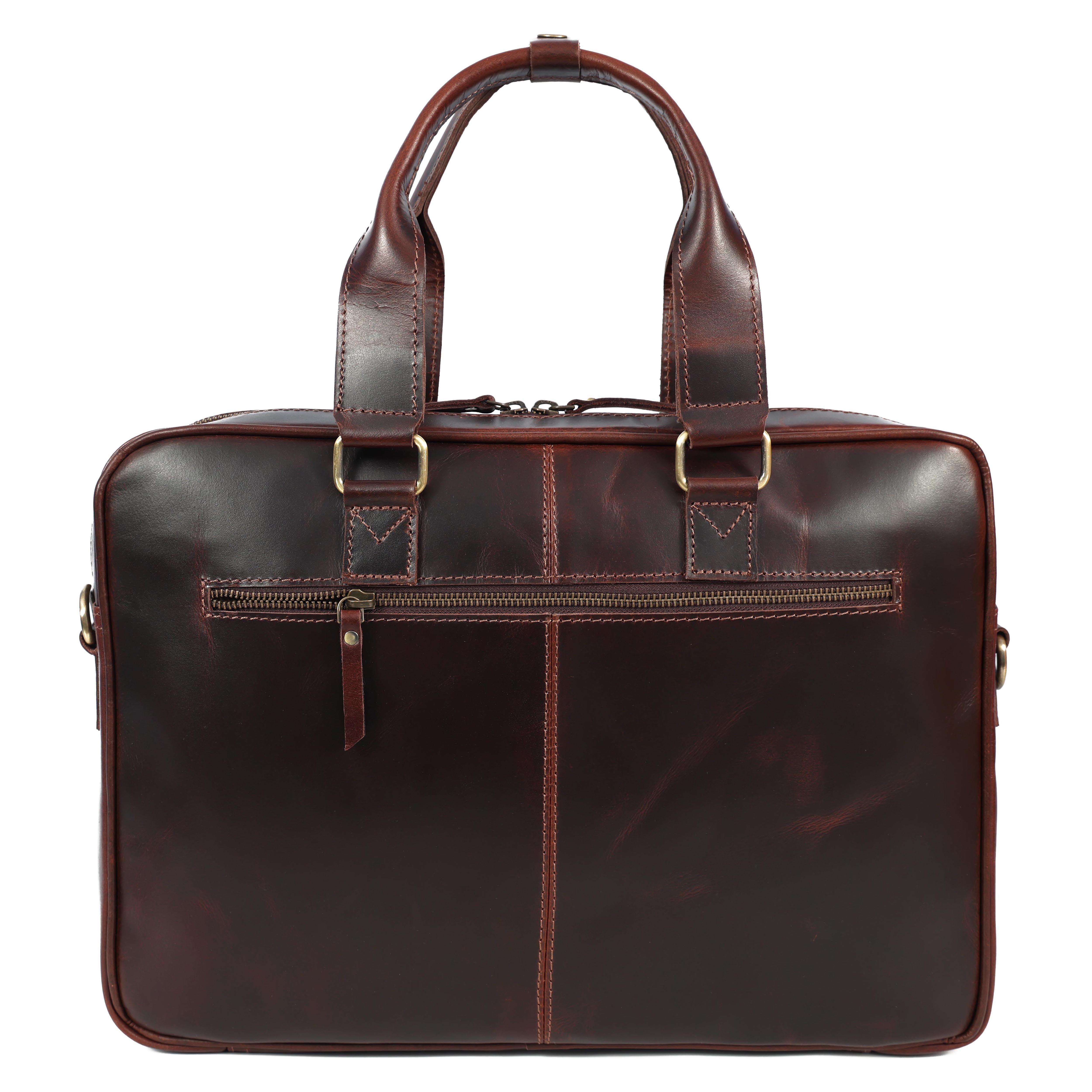 Leather Briefcase for 16-Inch Laptop - Elizo