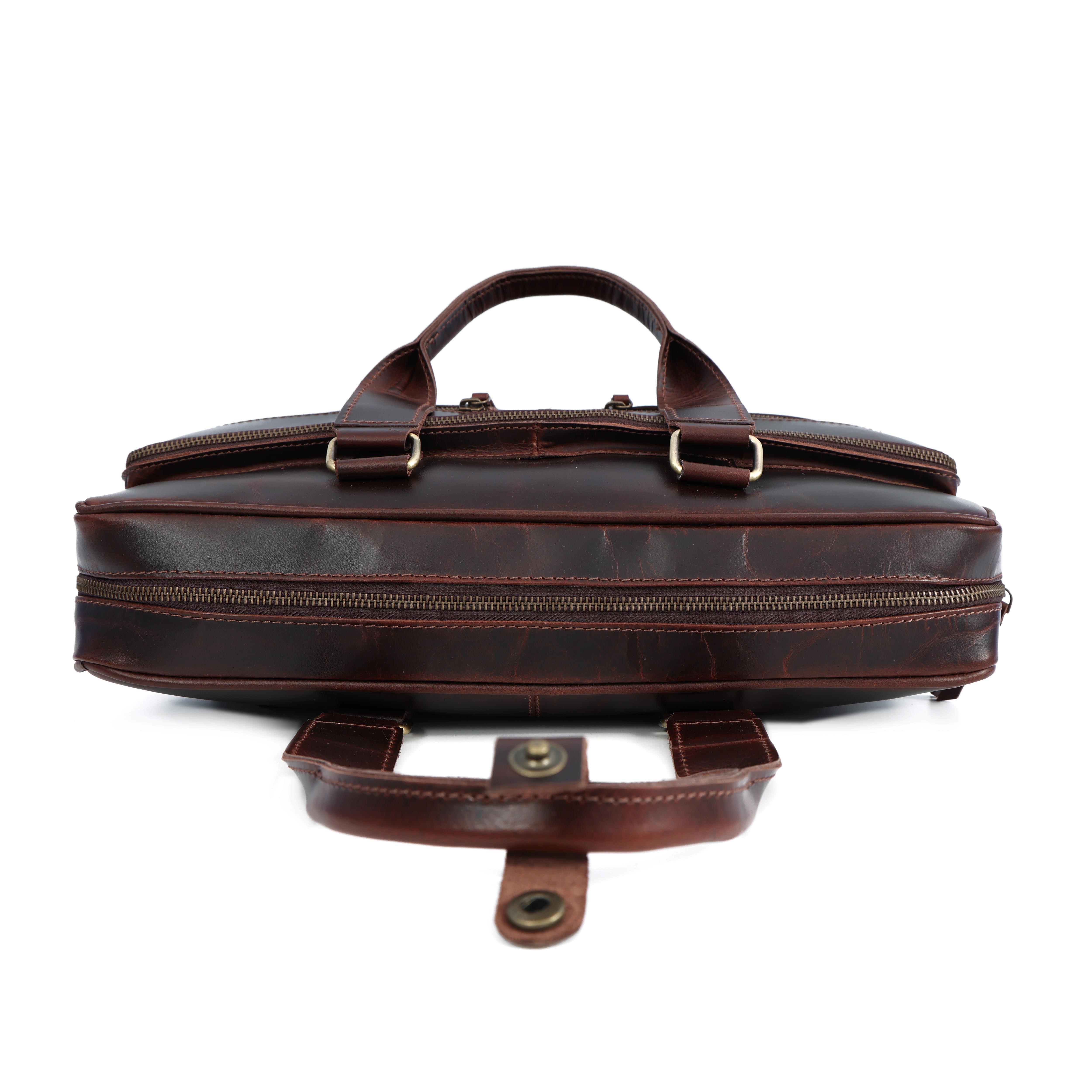 Leather Briefcase for 16-Inch Laptop - Elizo