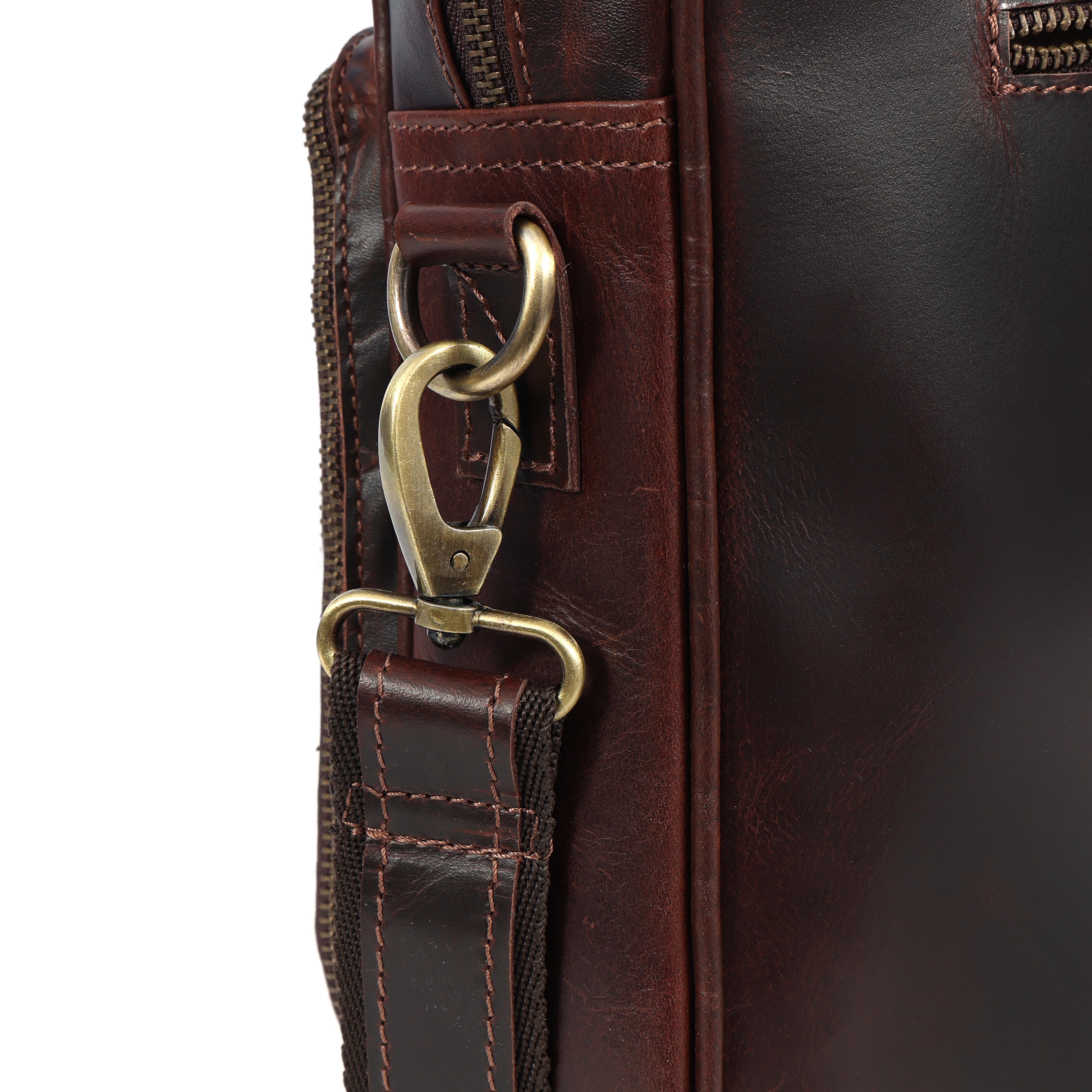Leather Briefcase for 16-Inch Laptop - Elizo
