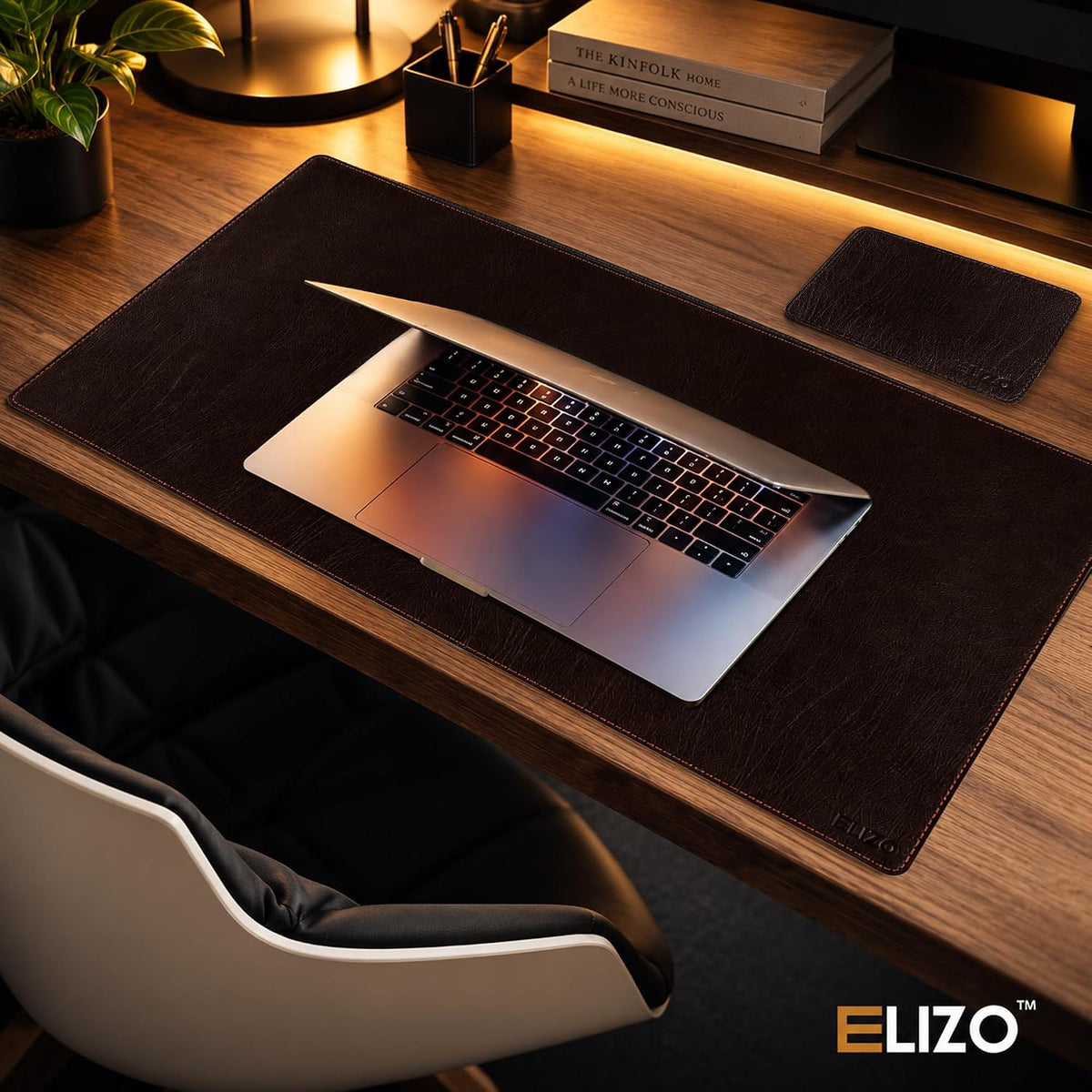 Leather Desk Mat Set (3mm) Double layer (Vintage Brown)