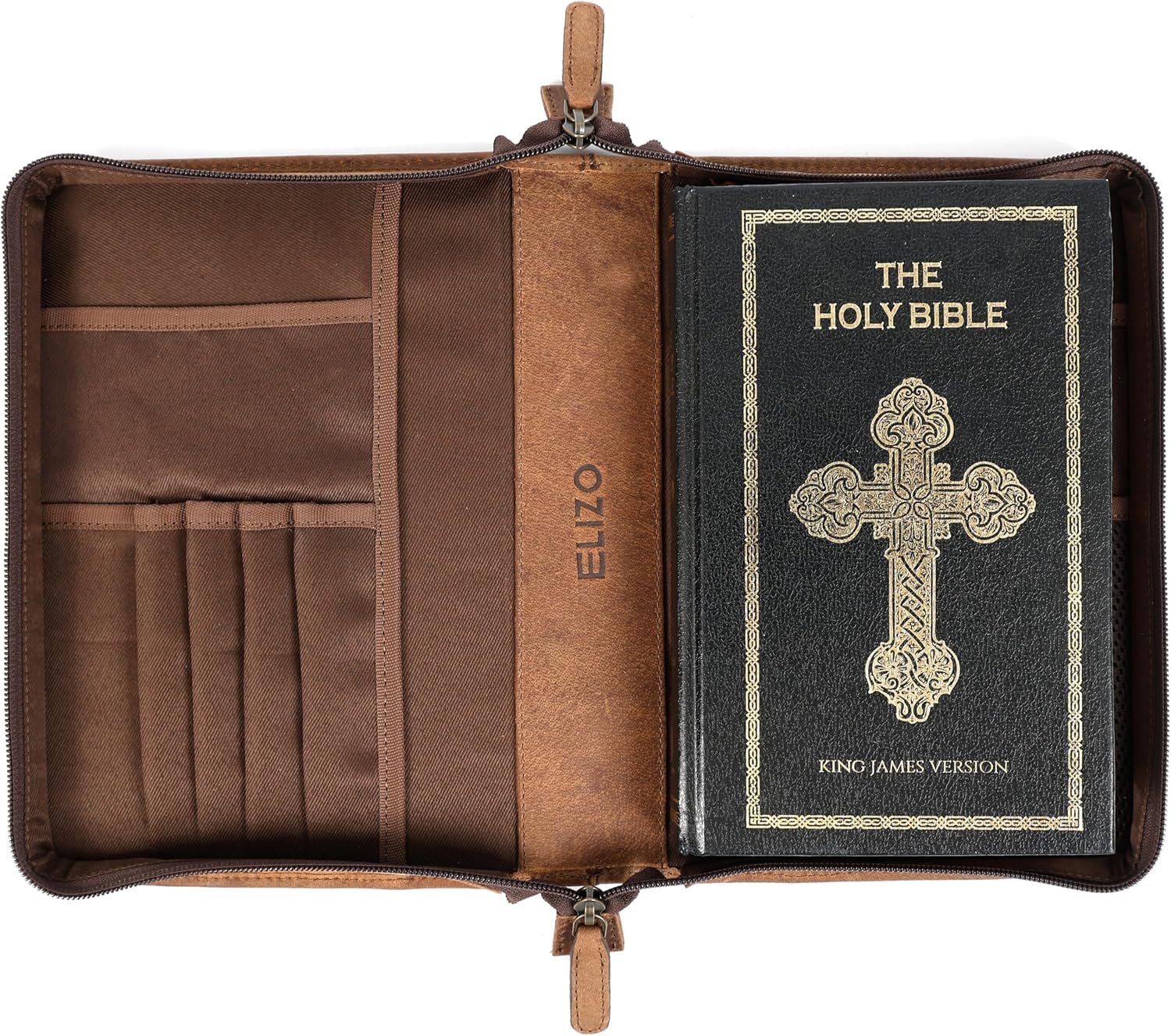 Cross Leather Bible Cover