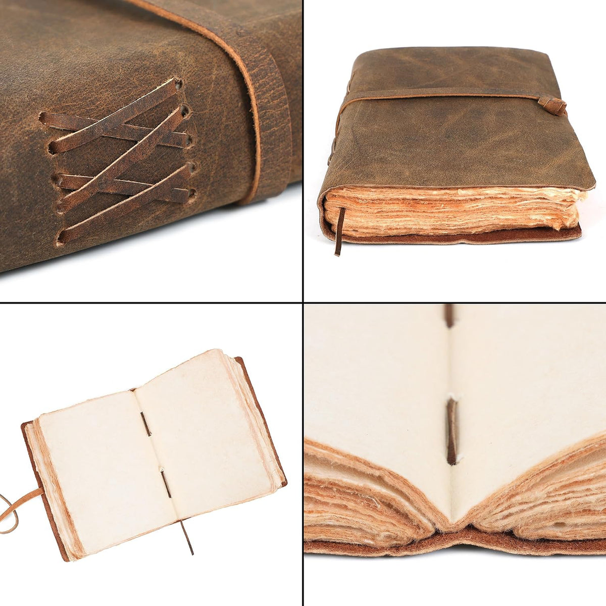 Leather Journal (6X8) - Strap Closure - Teak Brown