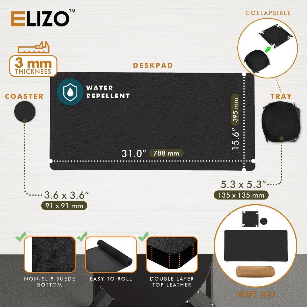 Black Onyx Desk Pad Set - Elizo