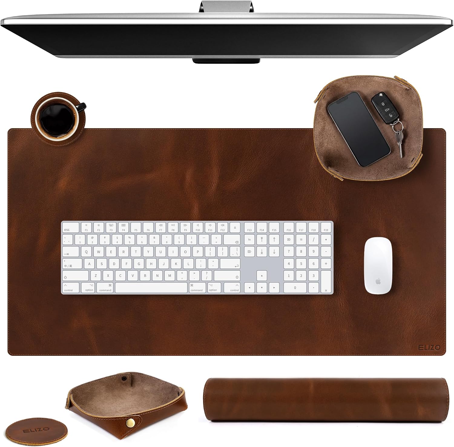 Leather Desk Mat Set (3mm) Double layer (Antique)