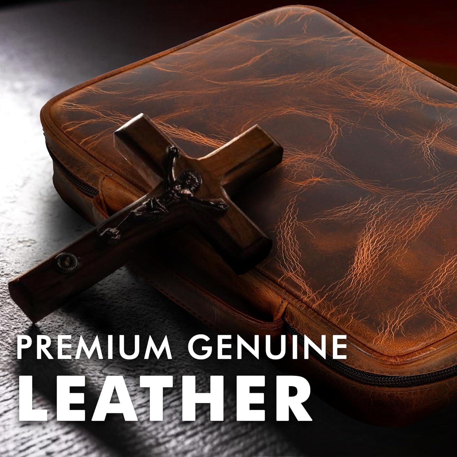 Study Leather Bible Case (Antique)