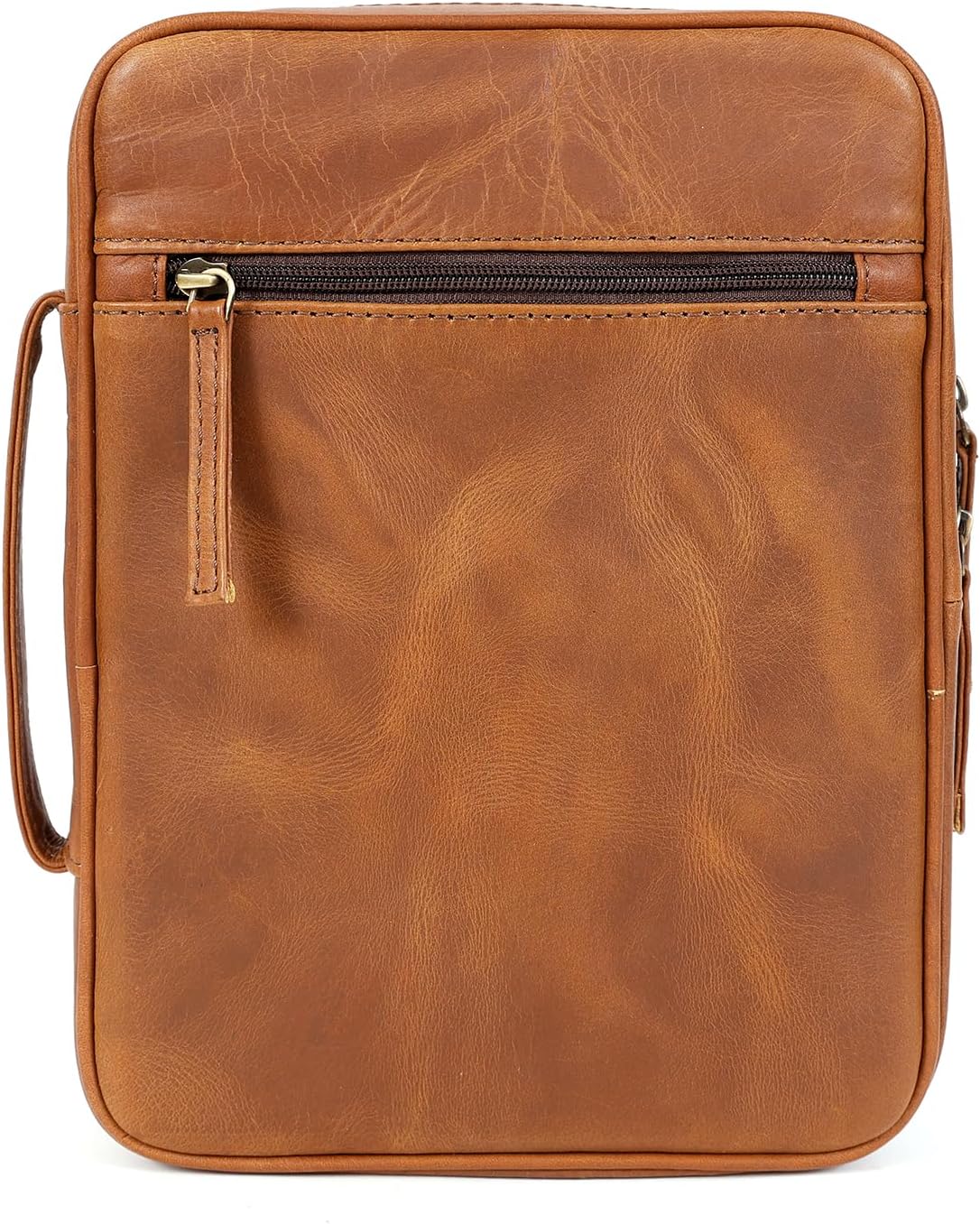 Study Leather Bible Case (Tan)