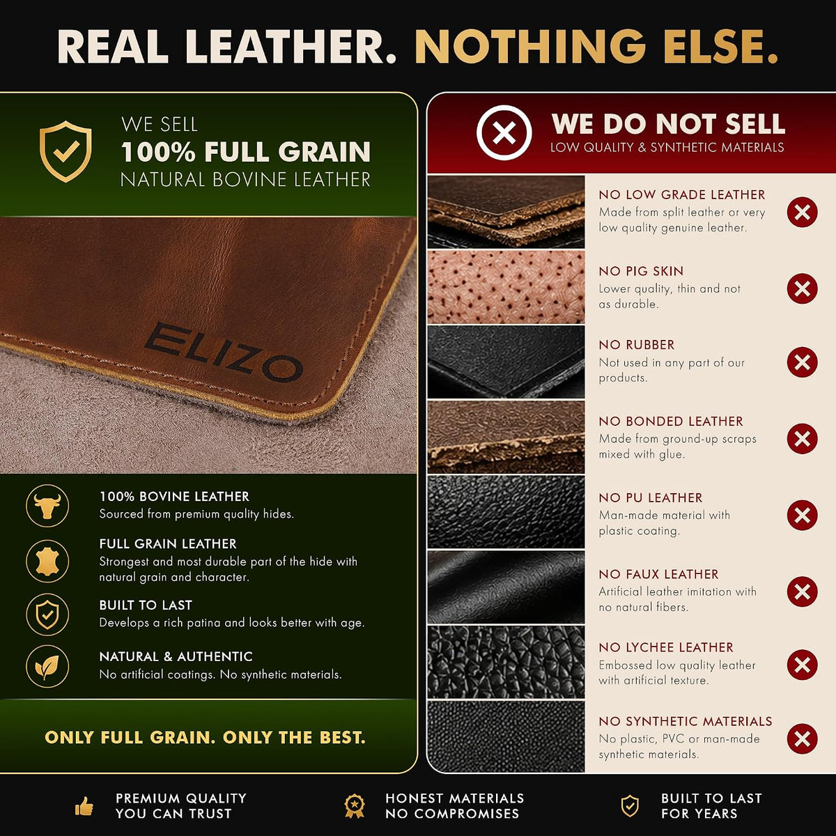 Leather Desk Mat Set (3mm) Double layer (Antique)