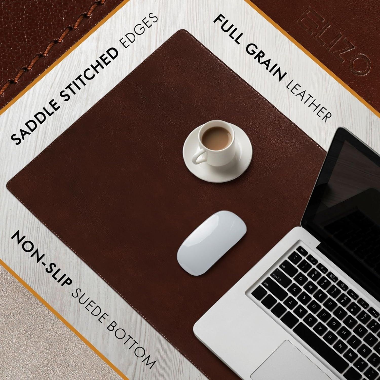 Leather Desk Mat Set (3mm) Double layer (Java) - Elizo