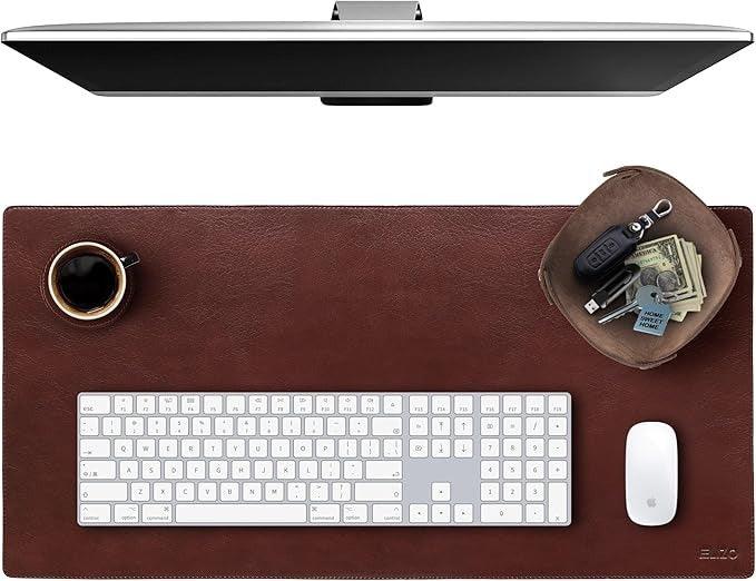 Leather Desk Mat Set (3mm) Double layer (Bourbon) - Elizo