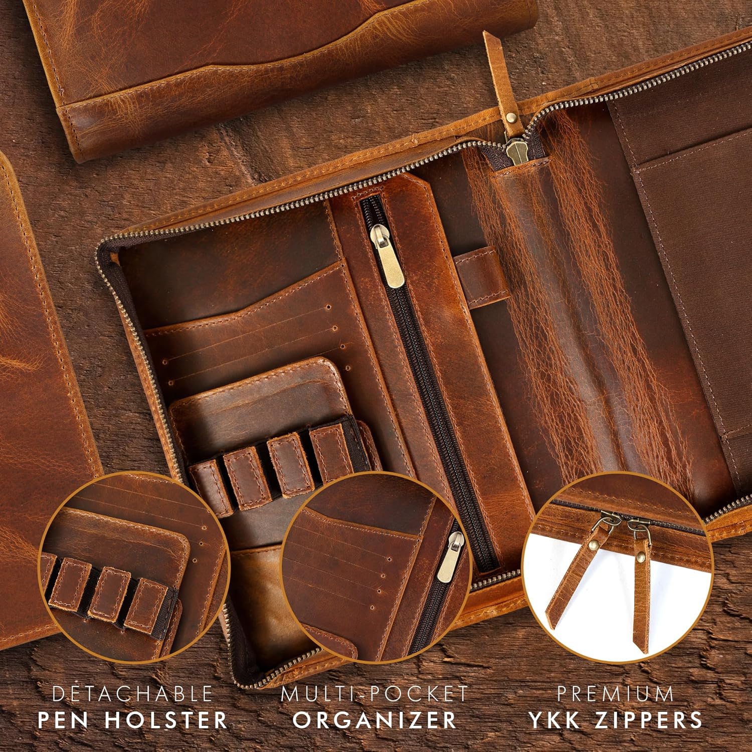 Classic Leather Portfolio (Antique)