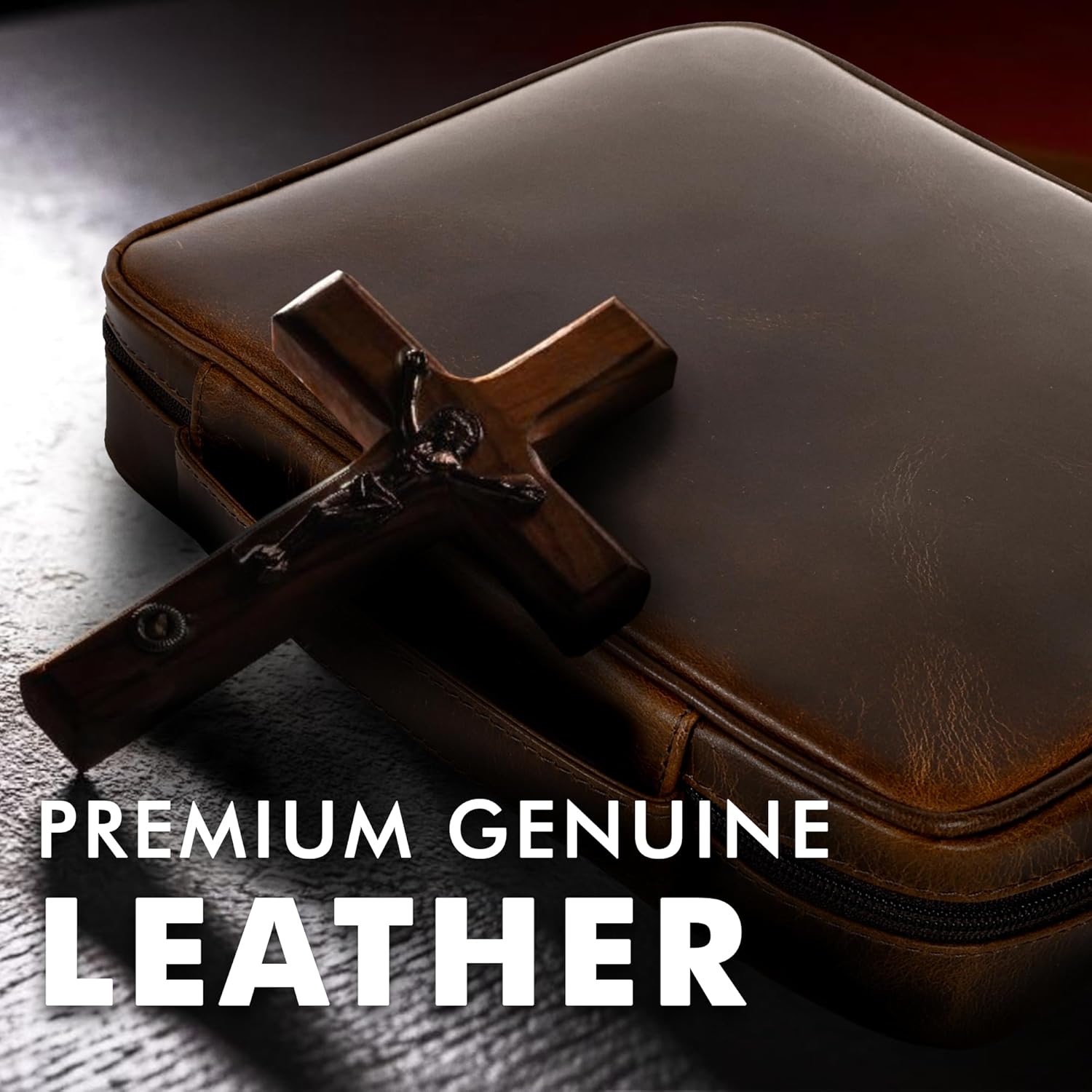 Study Leather Bible Case (Antique)