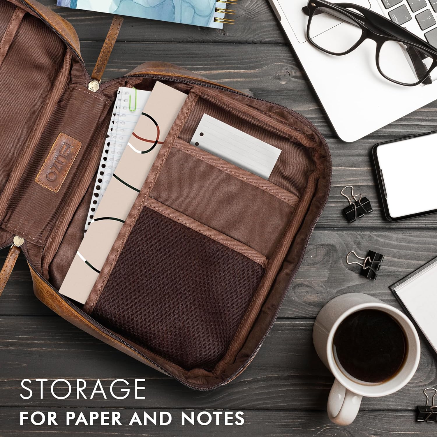 Large Leather Bible Case (Buckskin)