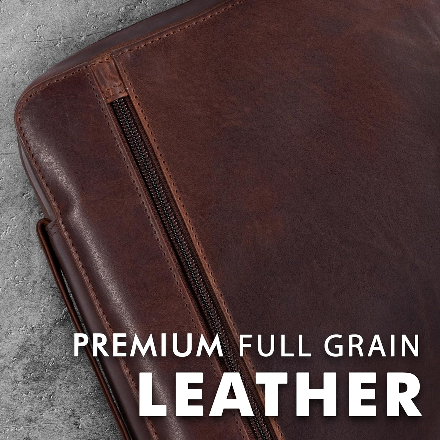 Study Leather Bible Case (Chestnut)