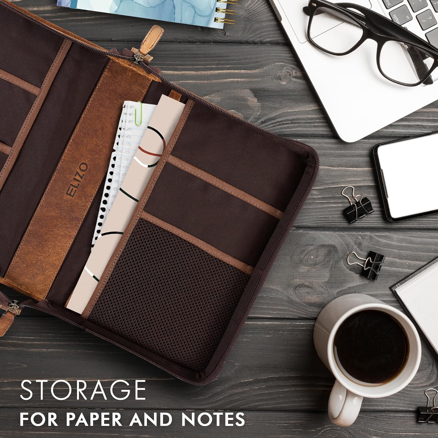 Study Leather Bible Case (Saddle Green)