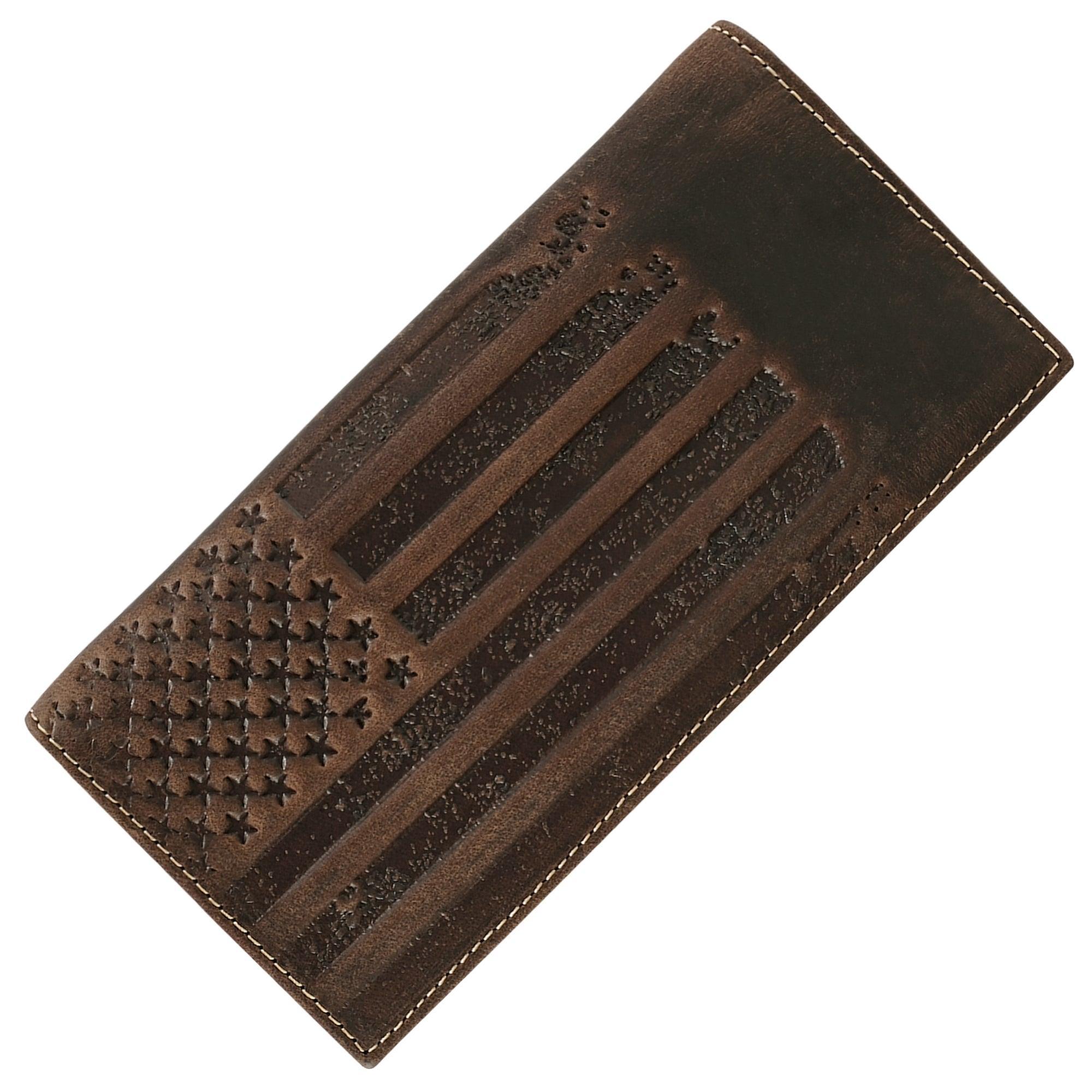Mens Long Wallet (Large American Flag) - Elizo