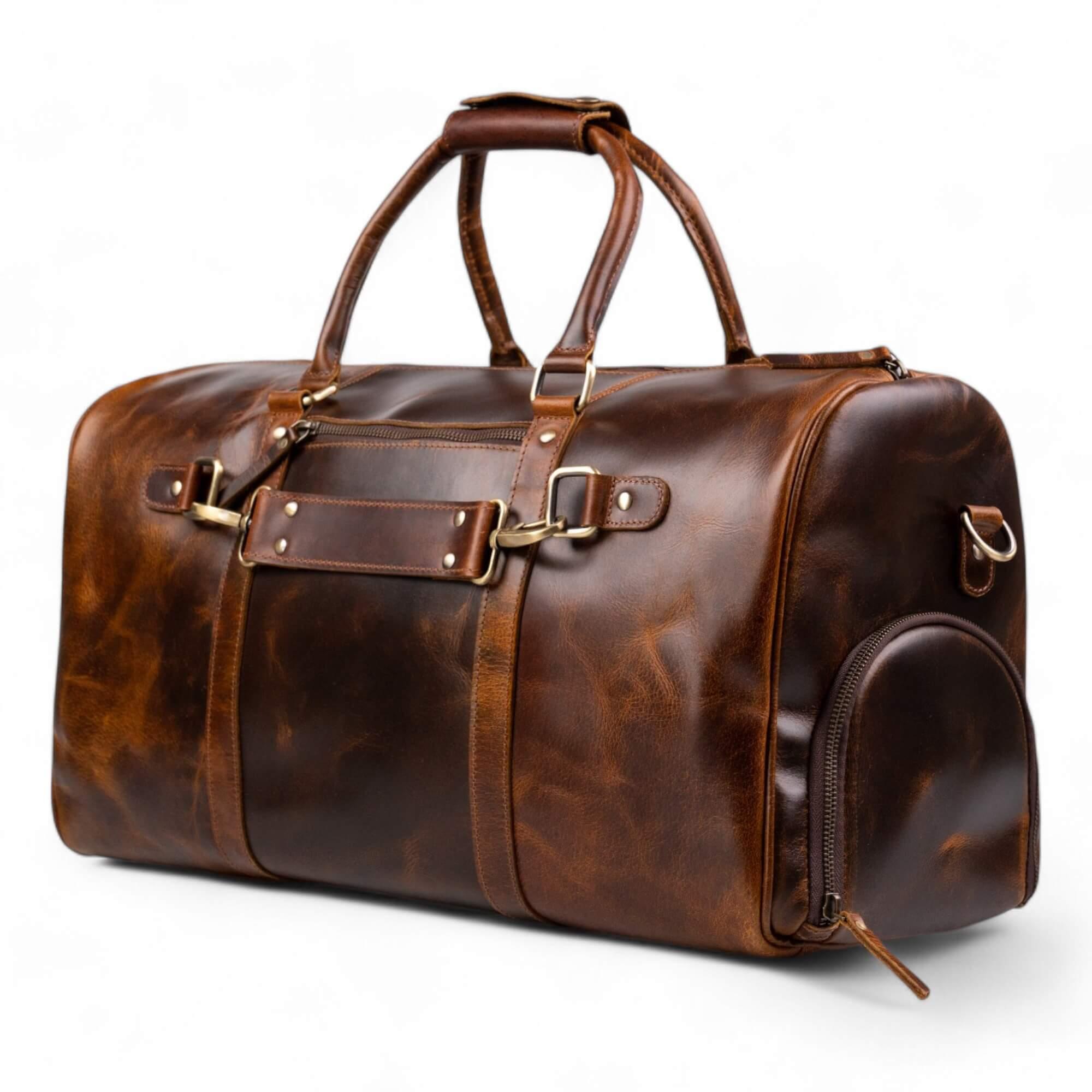 Leather Duffle Bag Drift Moor Collection - Elizo