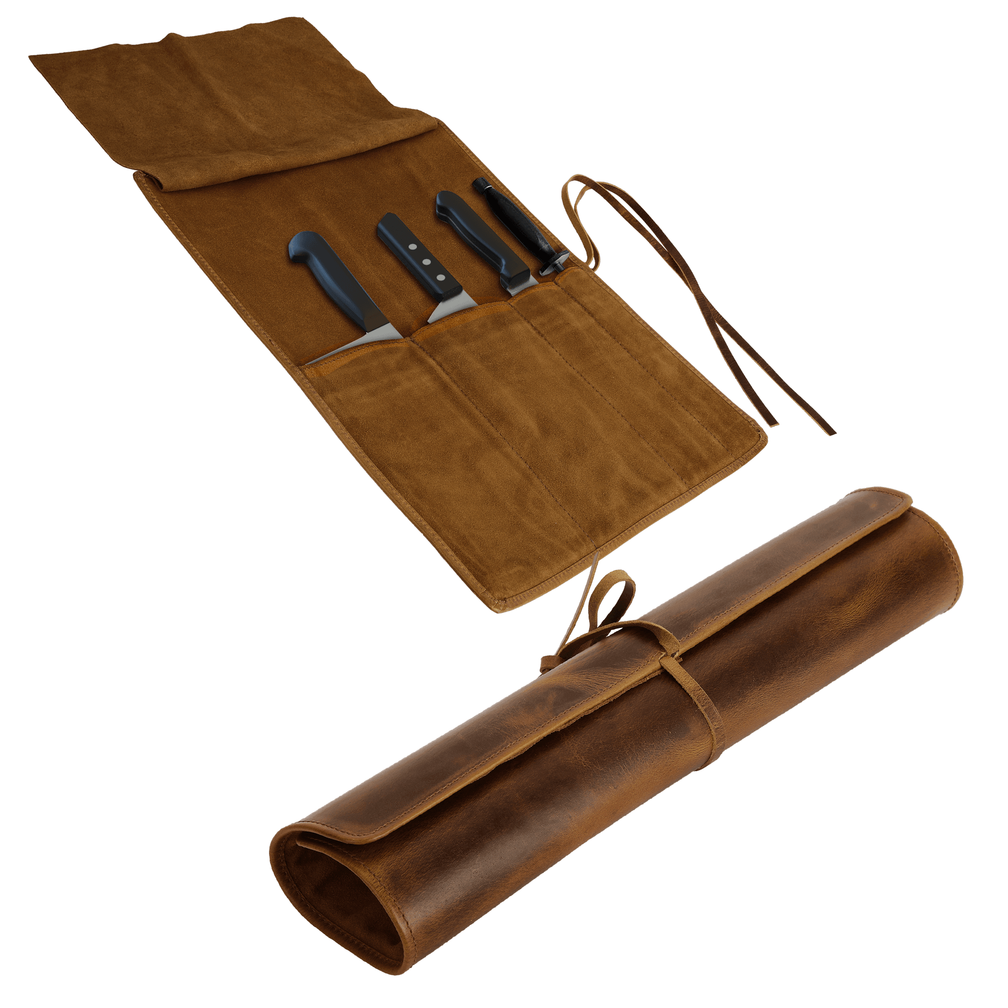 Full Grain Leather Knife Roll for Chefs - Elizo