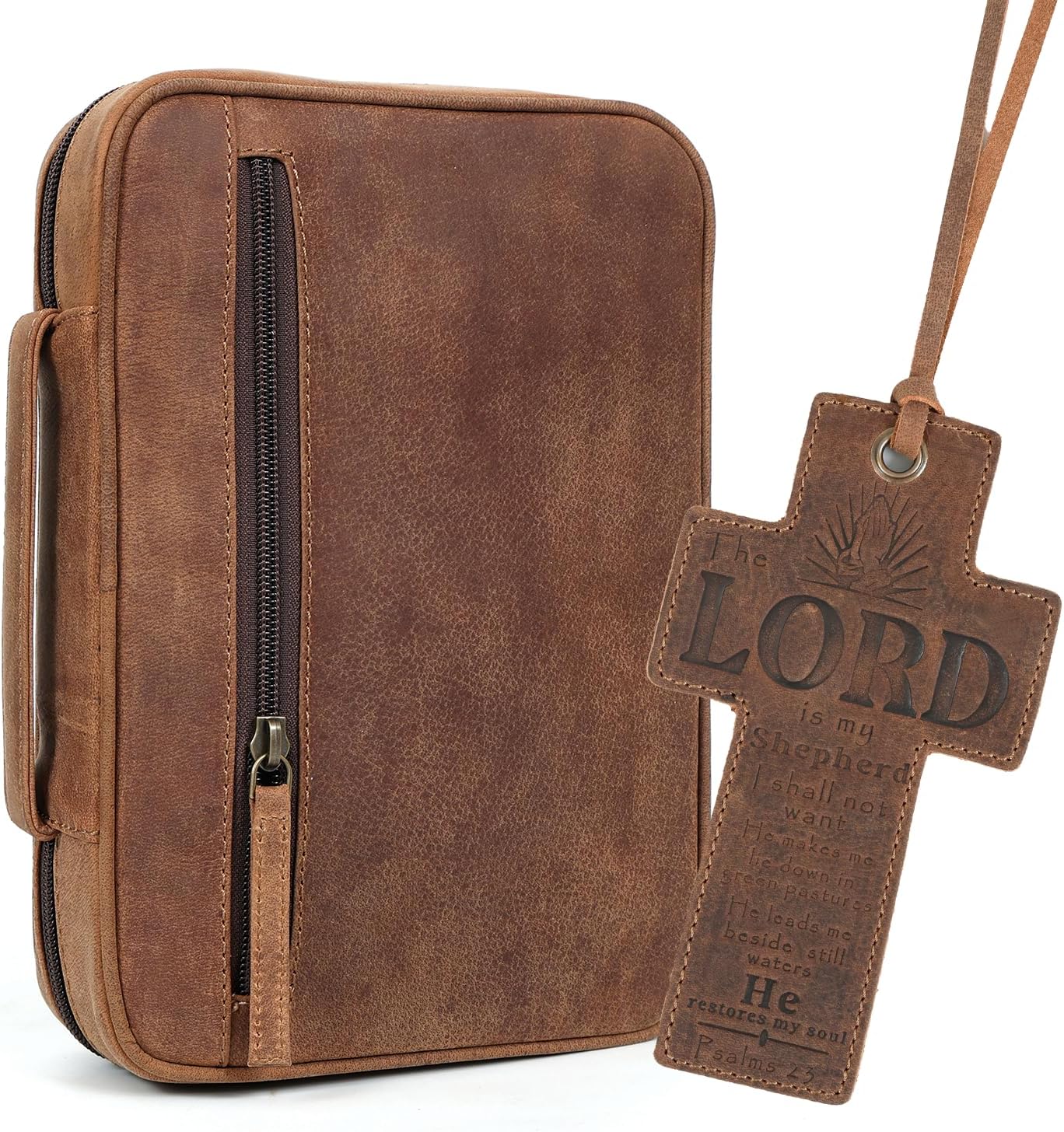 Standard Leather Bible Case (Saddle)
