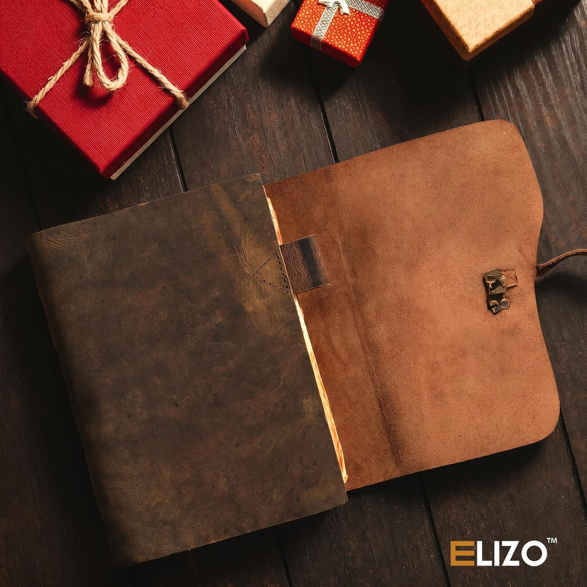 Leather Journal (5X7) - Strap Closure - Teak Brown