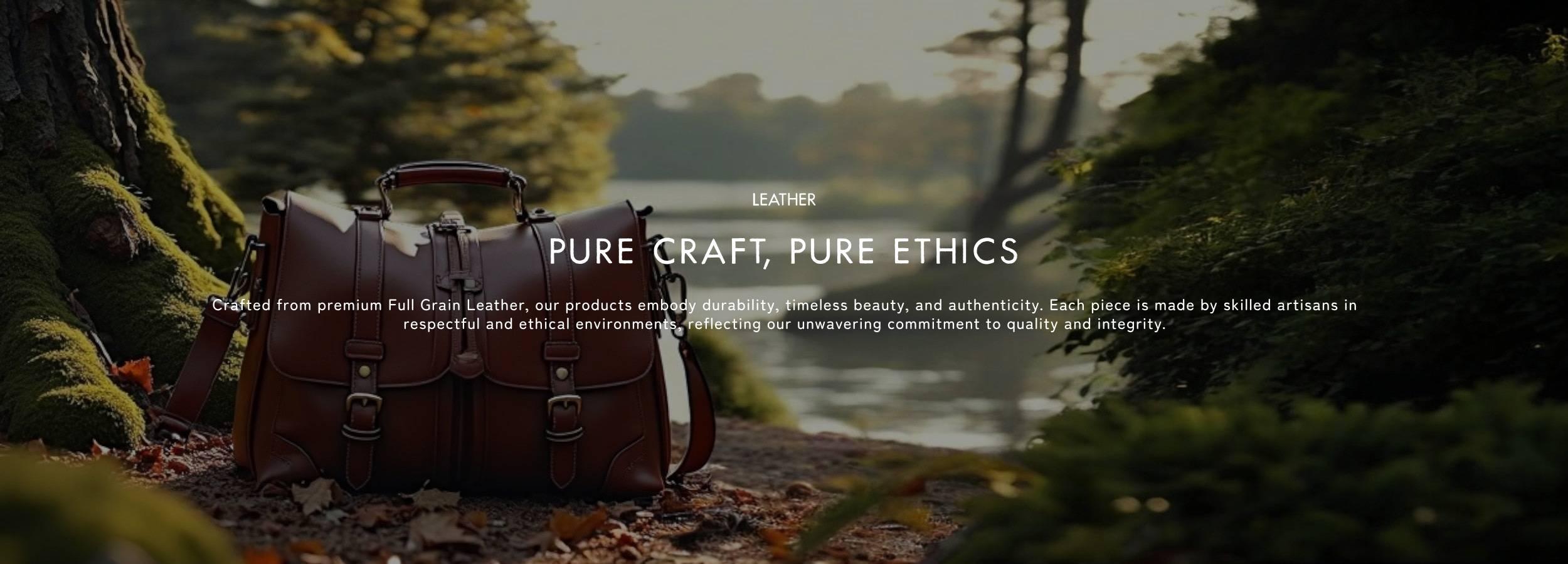 leather section bag pure craft