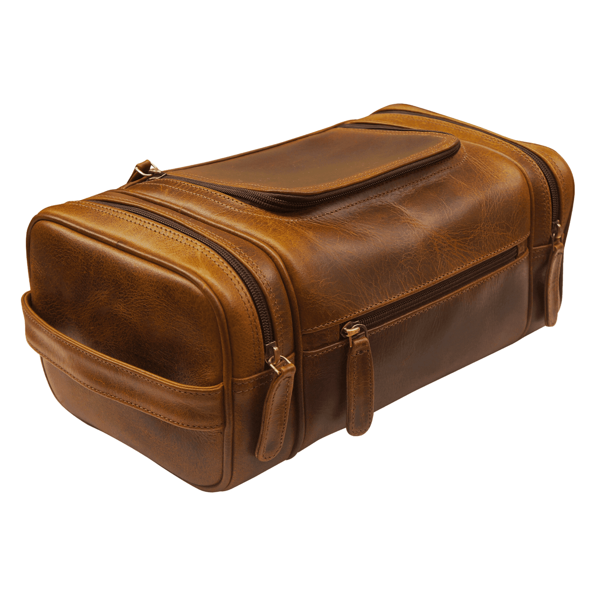 Leather Toiletry Bag Dopp Kit (X-Large, Antique), #product_type - Elizo