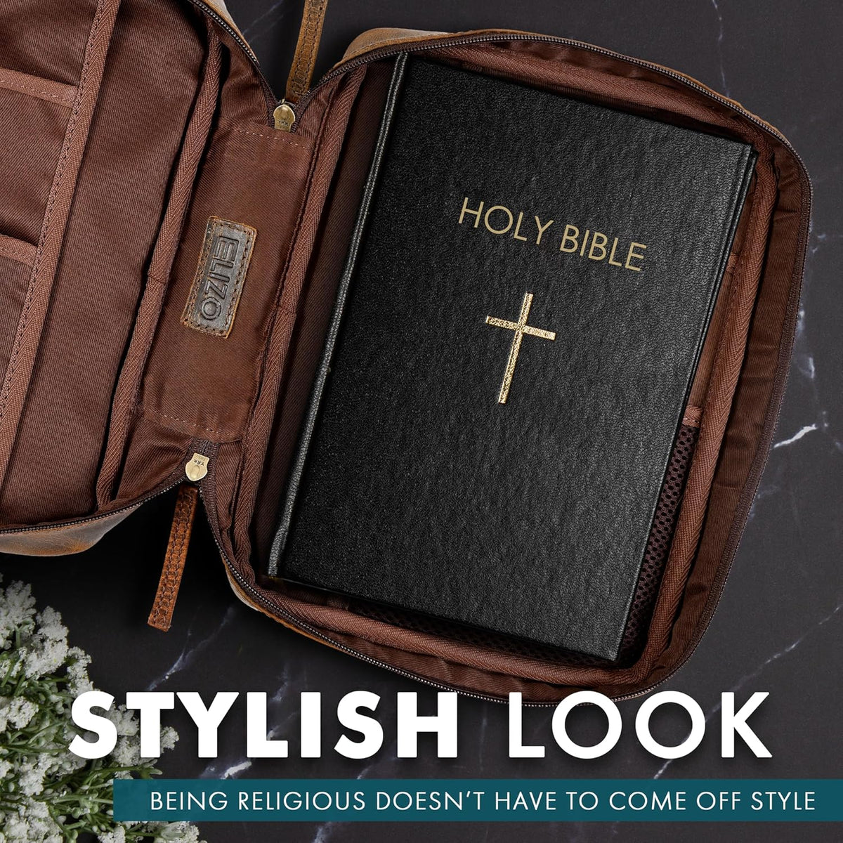 Study Leather Bible Case (Antique), #product_type - Elizo