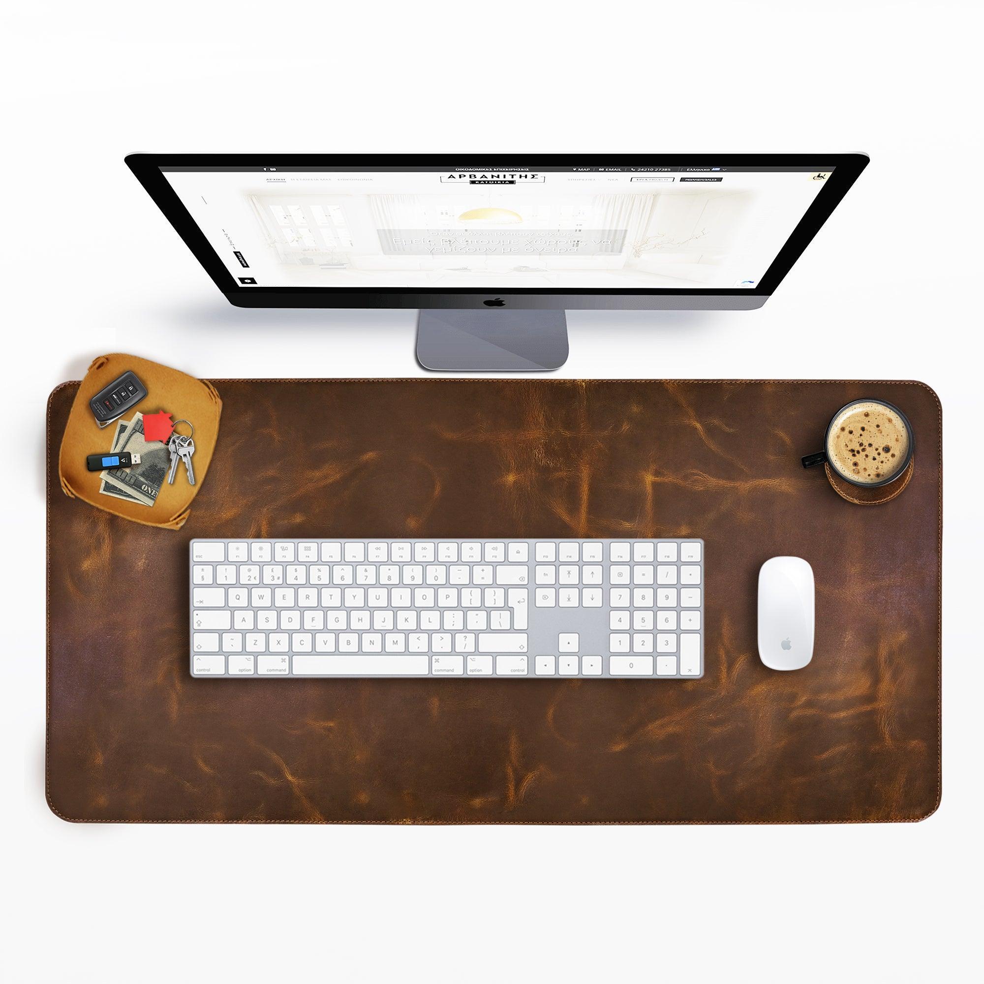 Leather Desk Pad Set (Antique) - Elizo