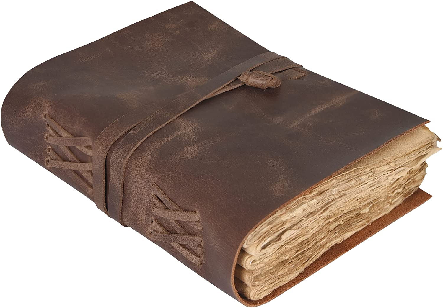 Classic Leather Journal with Unlined Pages - 9x12