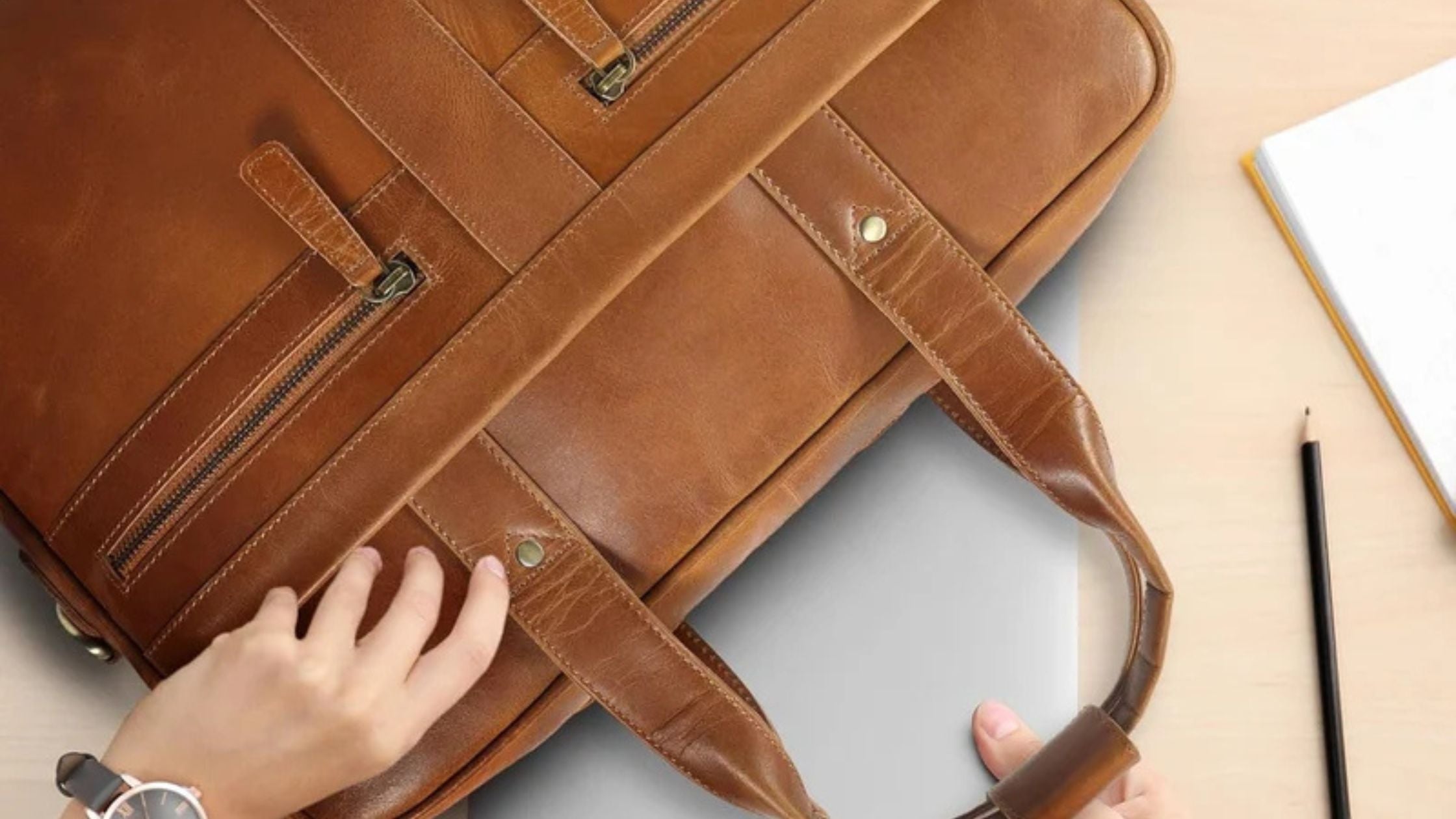 leather laptop messenger bag