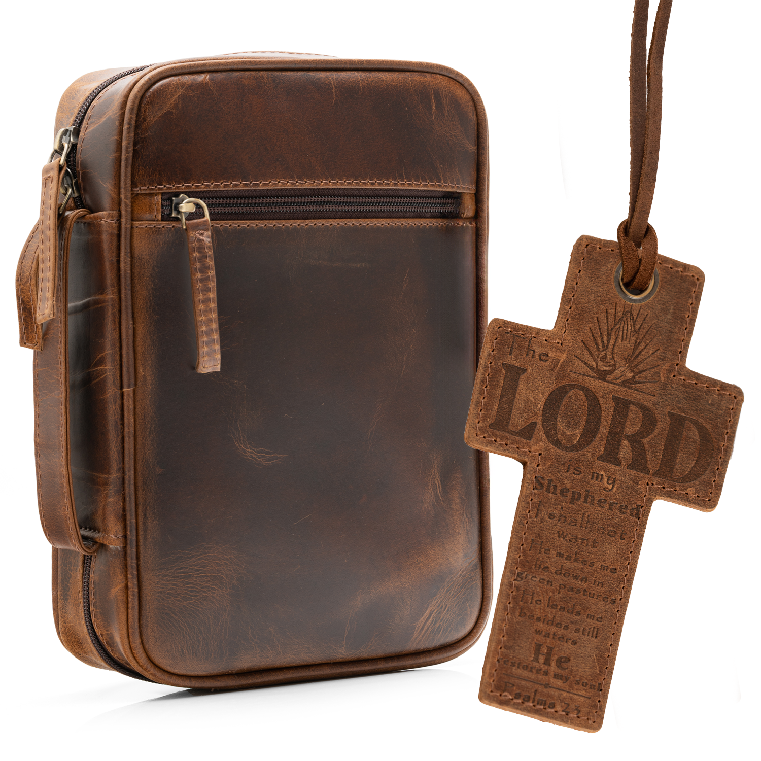 Small Leather Bible Case - Elizo