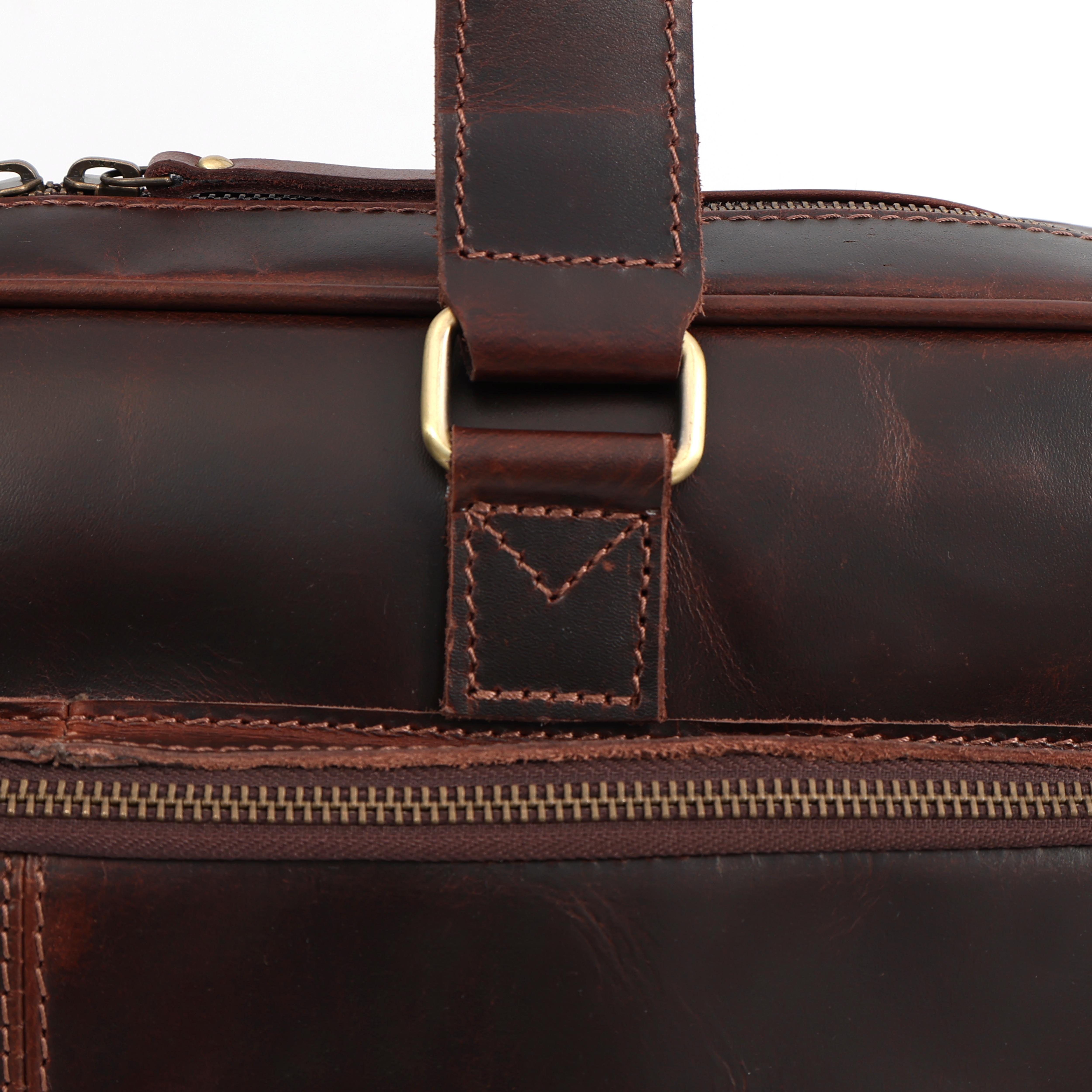 Leather Briefcase for 16-Inch Laptop