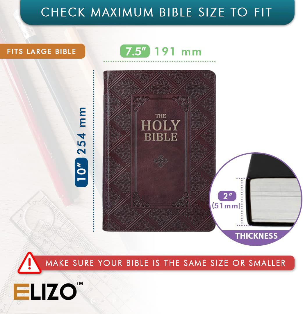 Large Leather Bible Case - Elizo