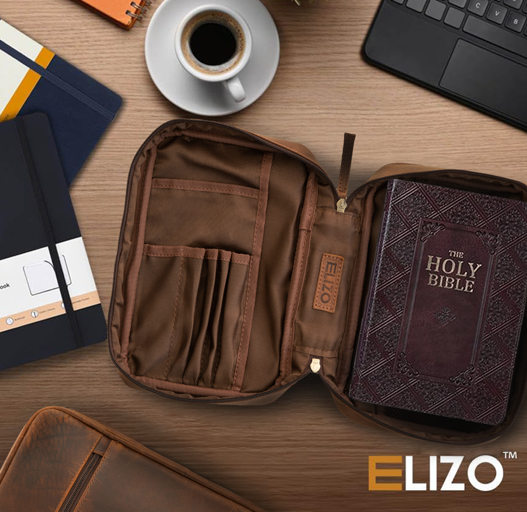 Large Leather Bible Case - Elizo