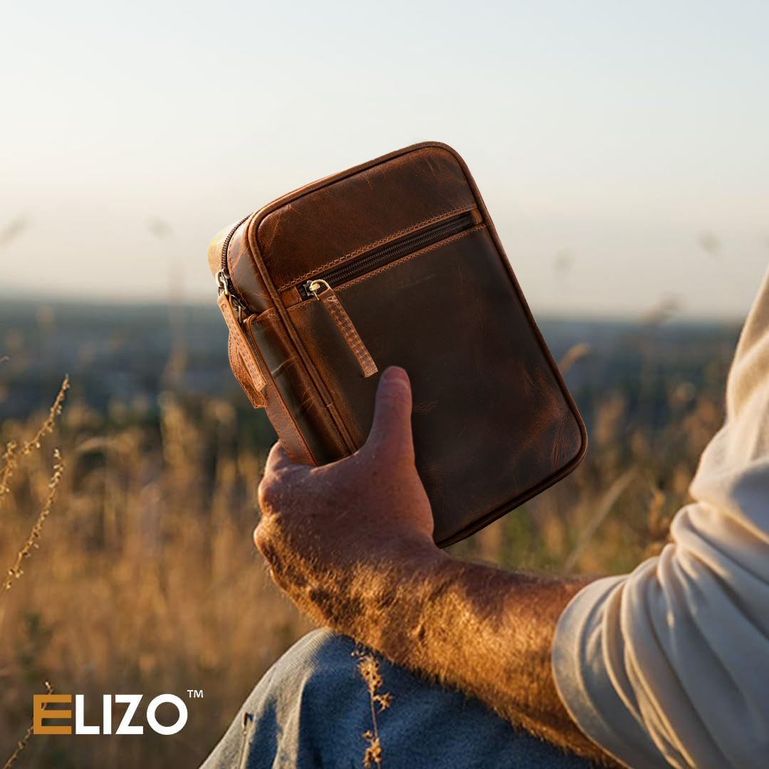 Large Leather Bible Case - Elizo