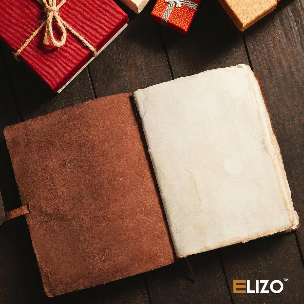 Leather Journal (6X8) - Strap Closure - Teak Brown