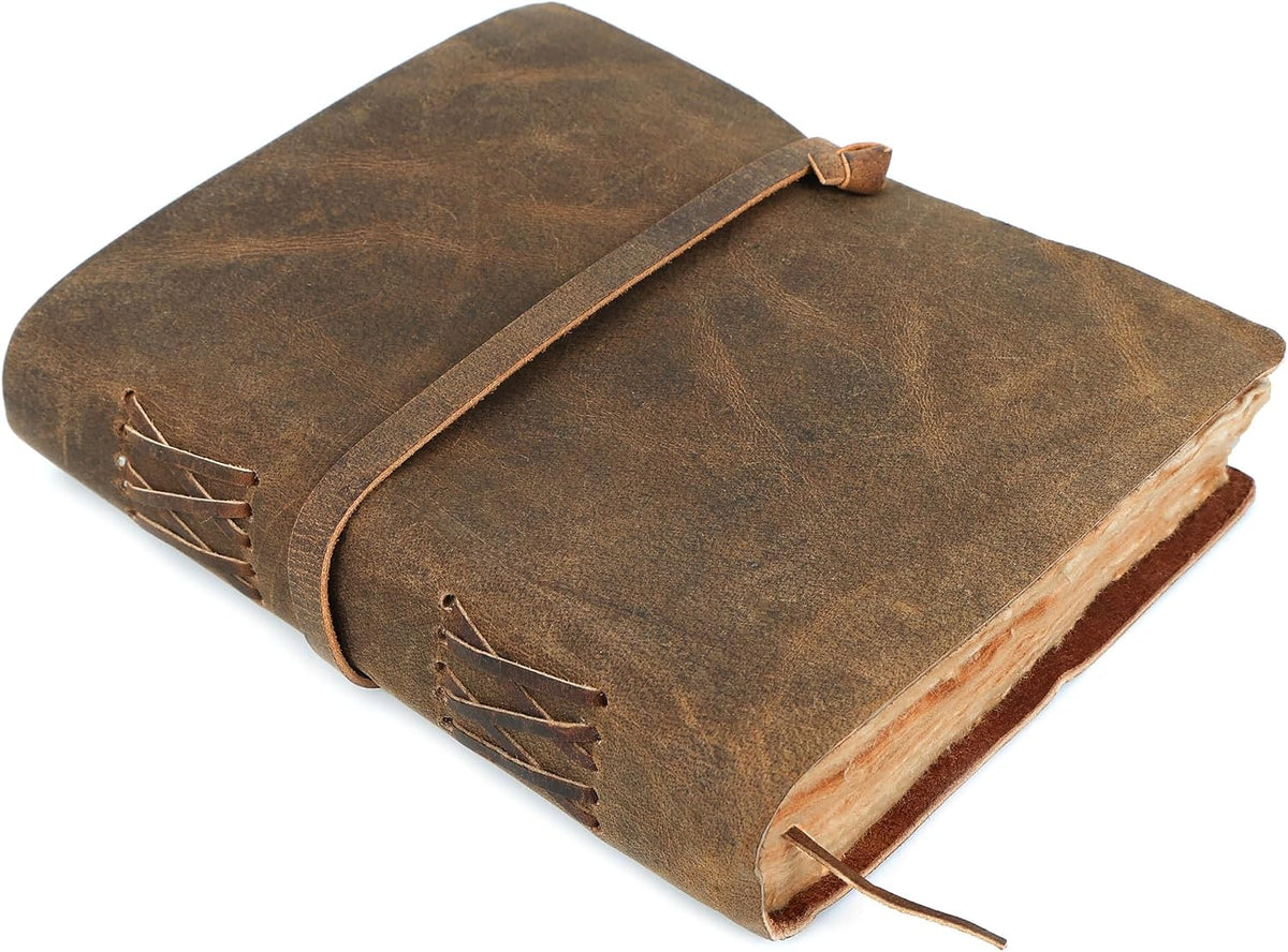 Leather Journal (6X8) - Strap Closure - Teak Brown
