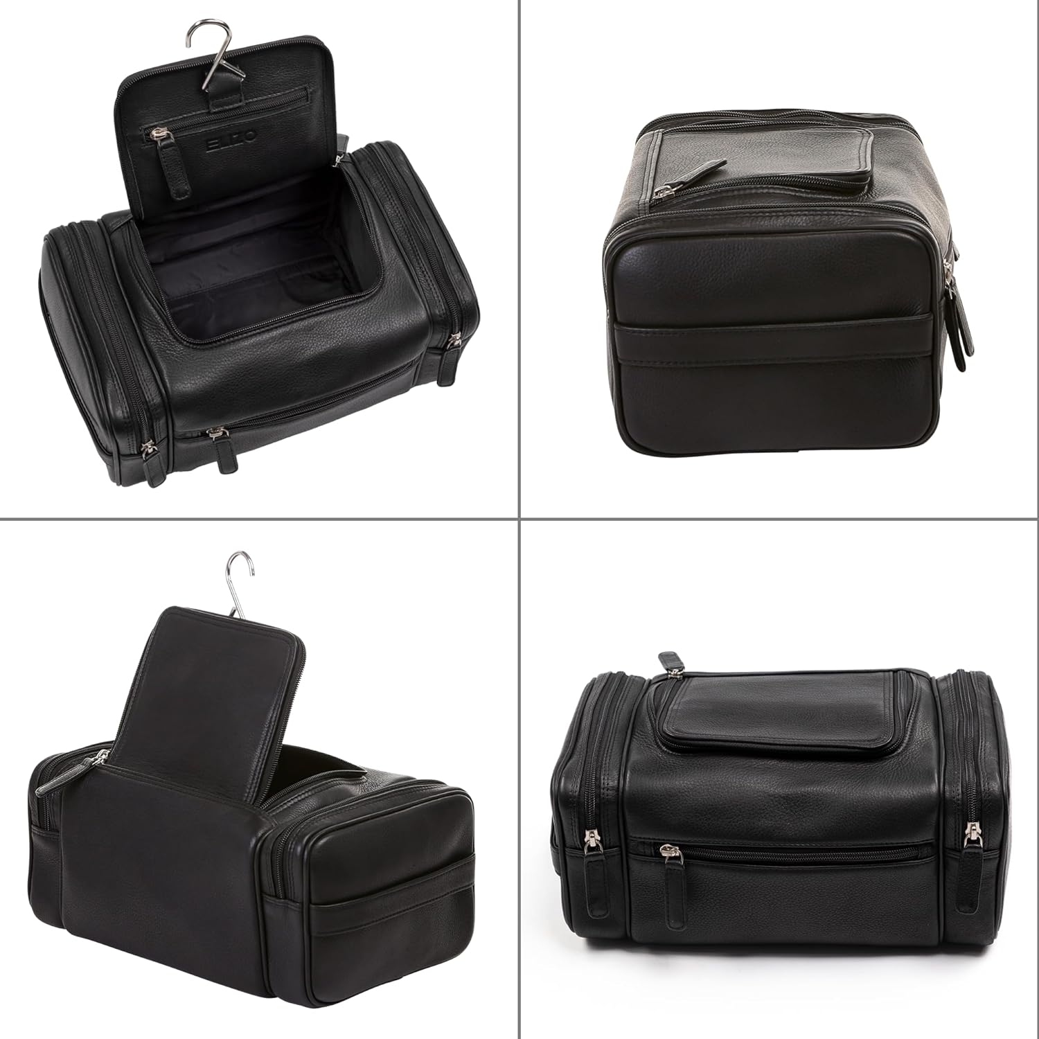 Leather Toiletry Bag (XLarge) (Black)