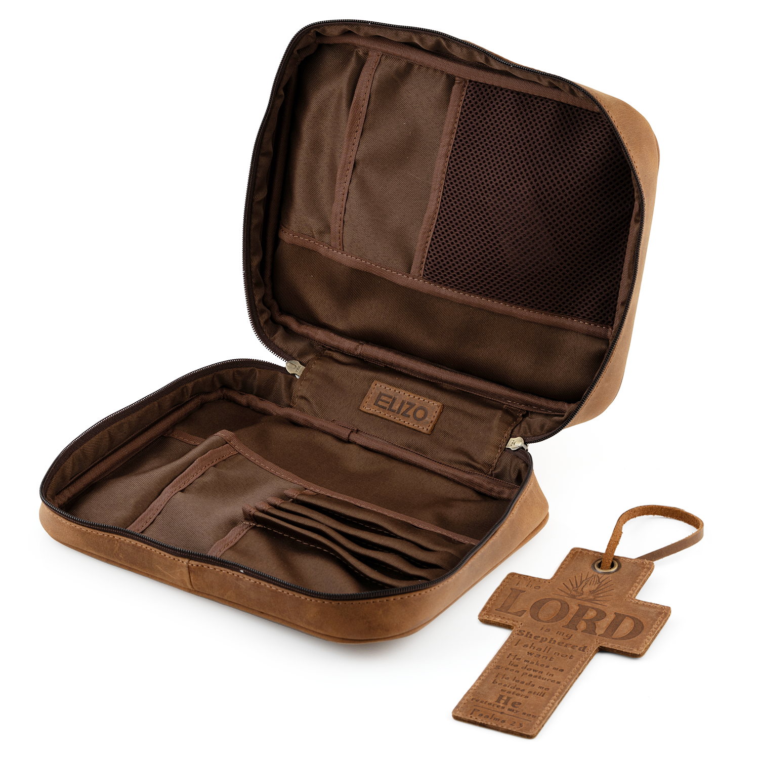 Large Leather Bible Case - Elizo