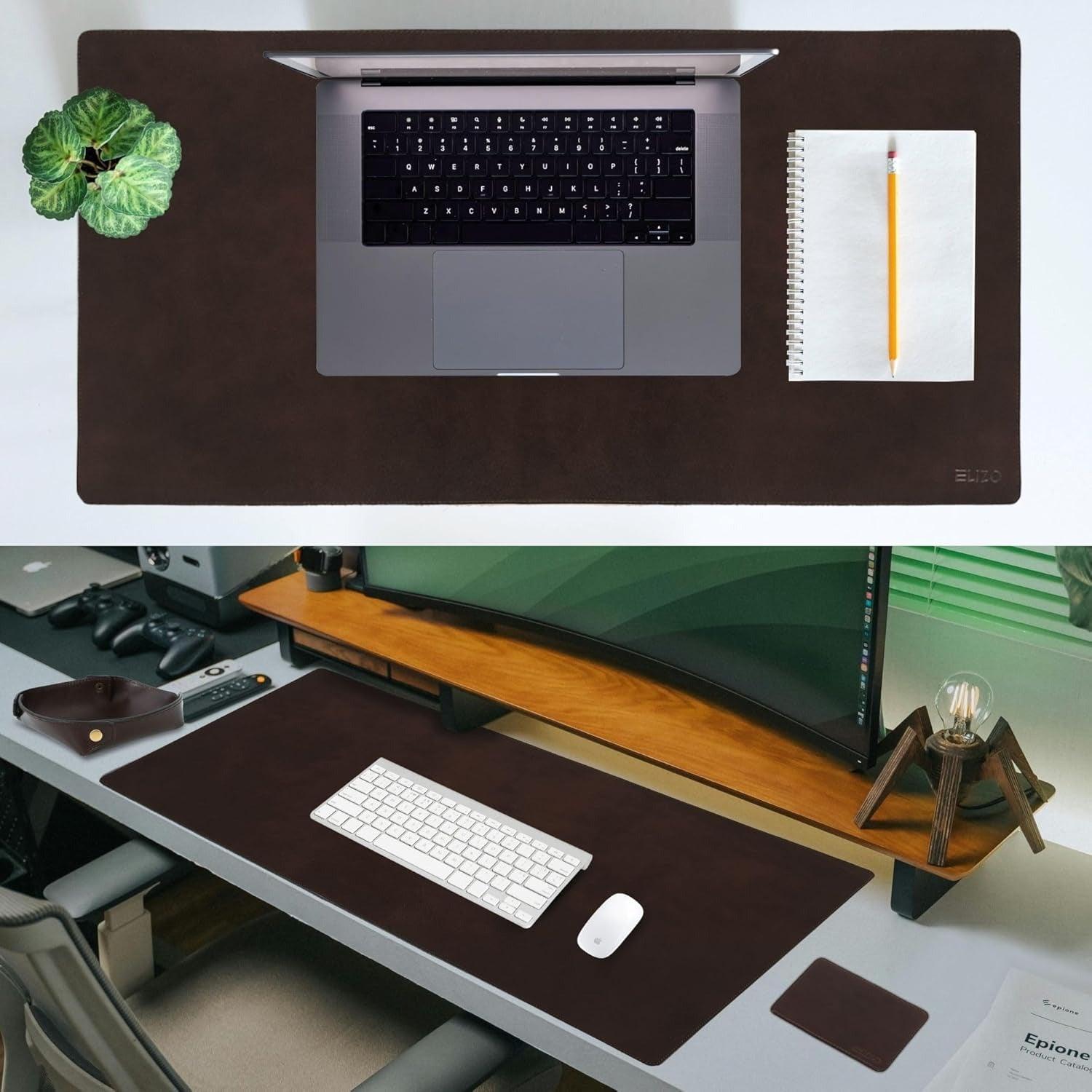 Leather Desk Mat Set (3mm) Double layer (Java) - Elizo