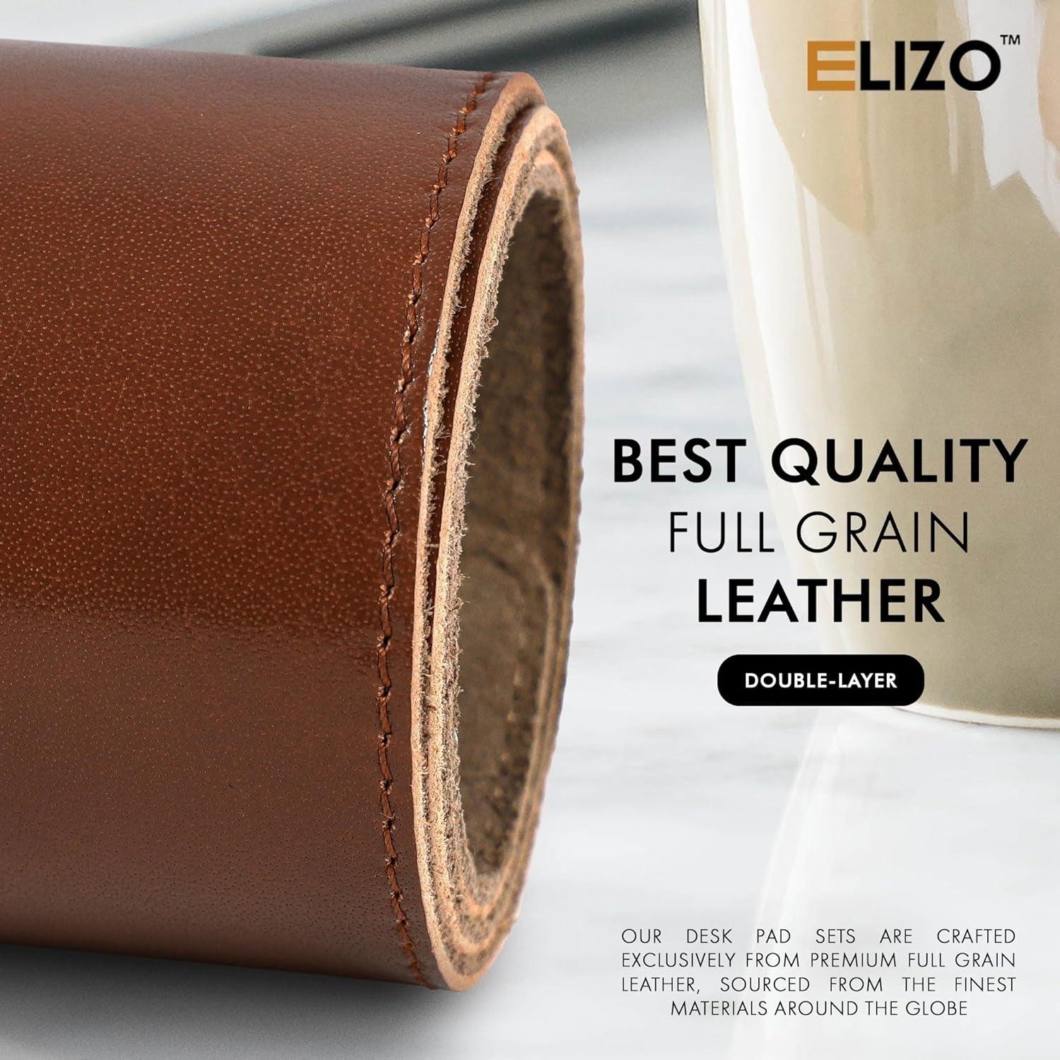 Leather Desk Mat Set (3mm) Double layer (Stag) - Elizo