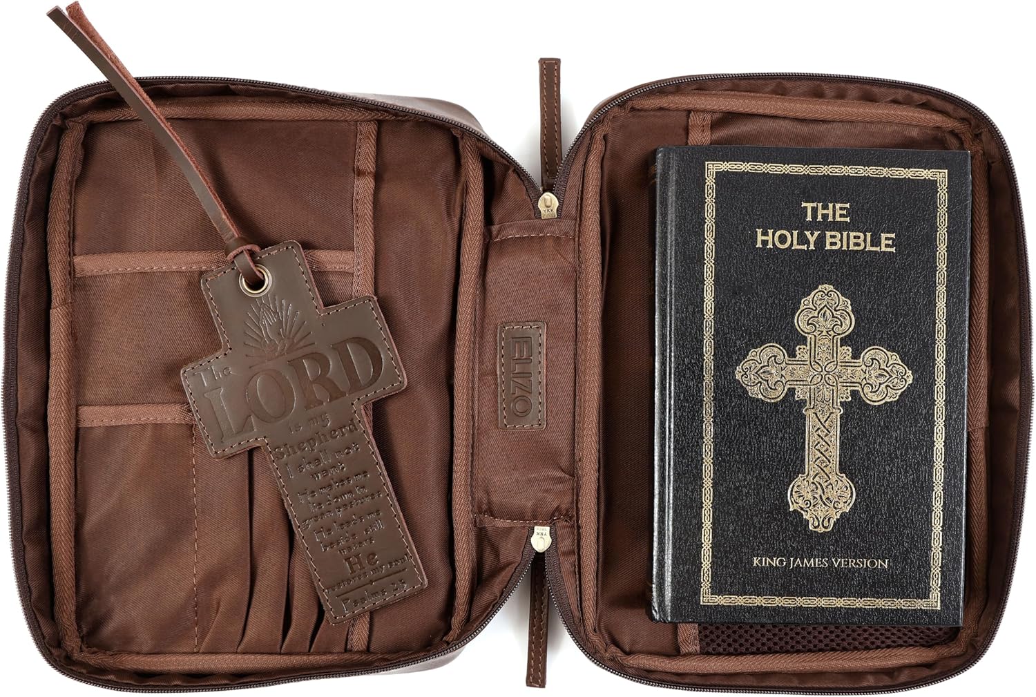 Study Leather Bible Case (Brown)