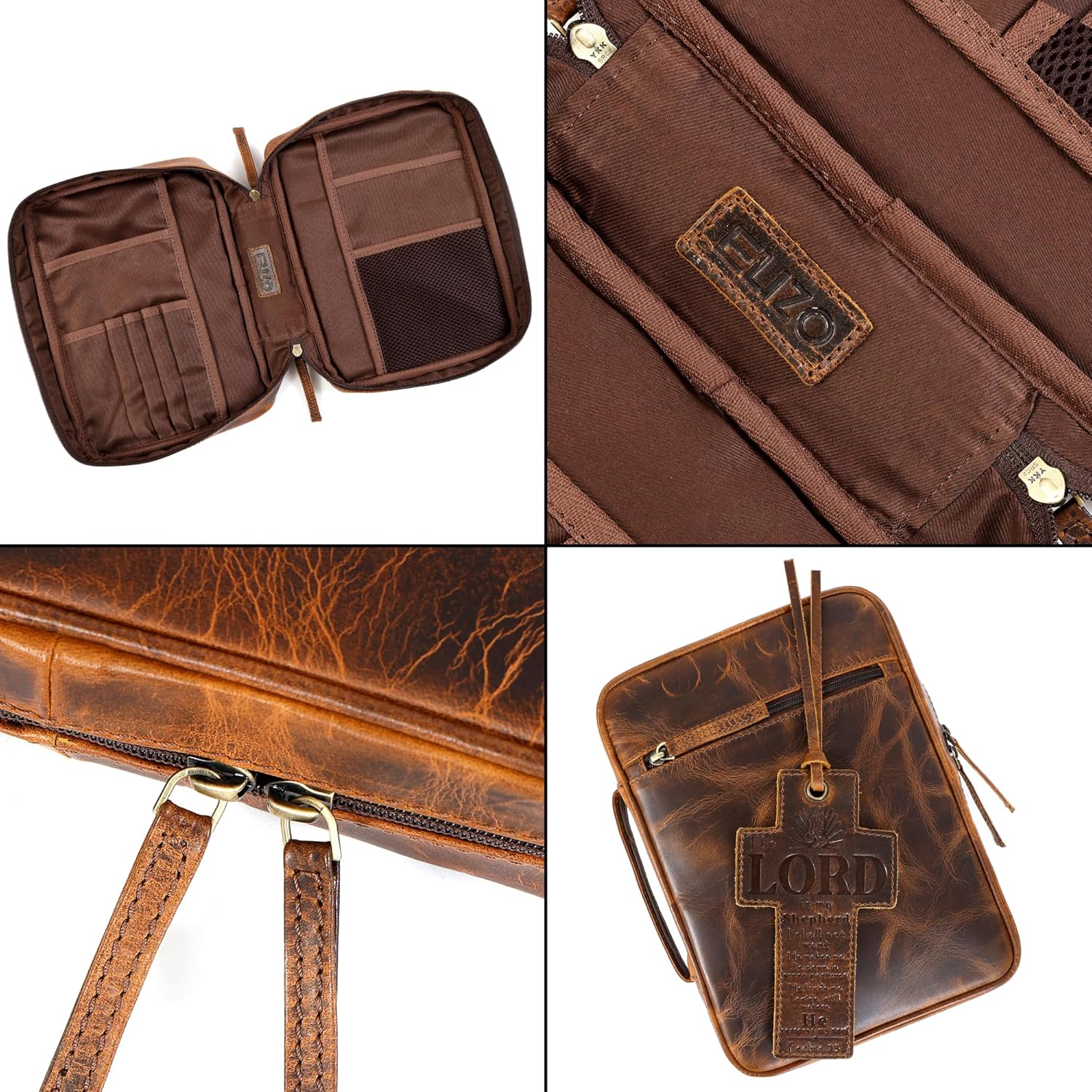 Study Leather Bible Case (Antique)