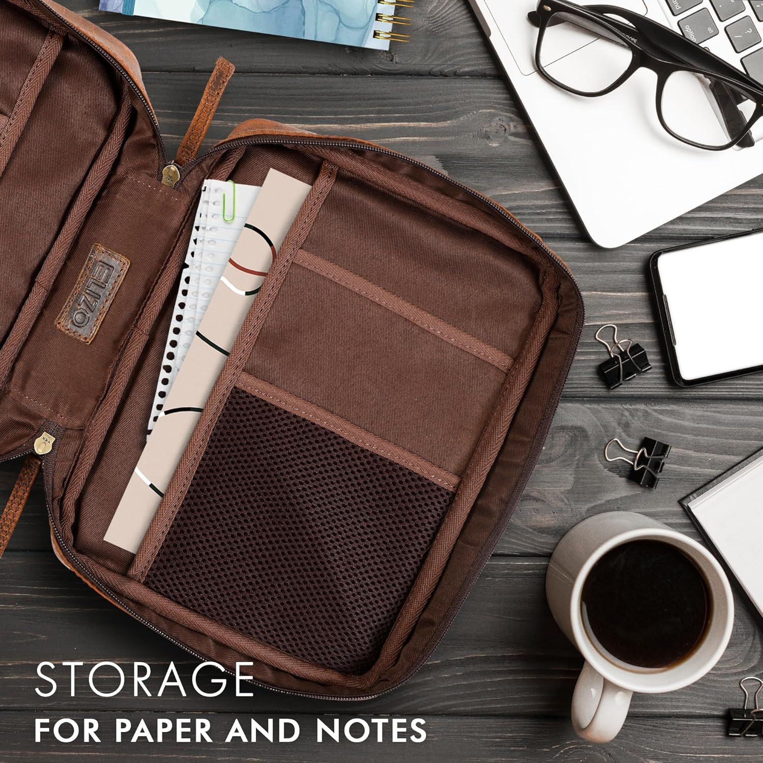 Study Leather Bible Case (Antique)