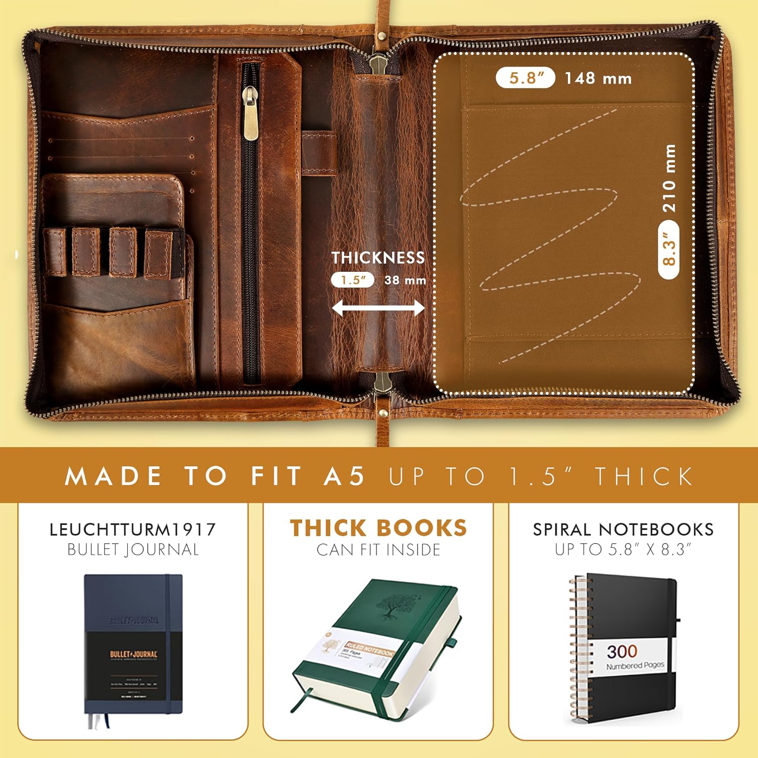 Classic Leather Portfolio (Antique)