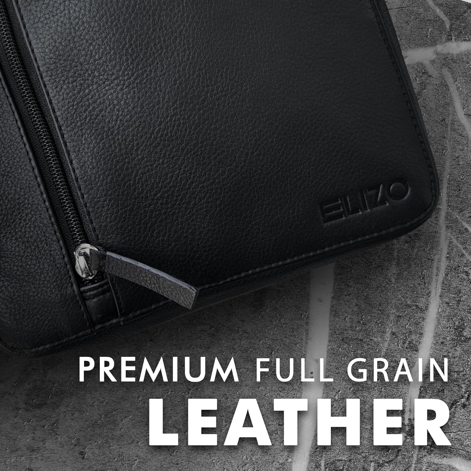 Study Leather Bible Case (Black)