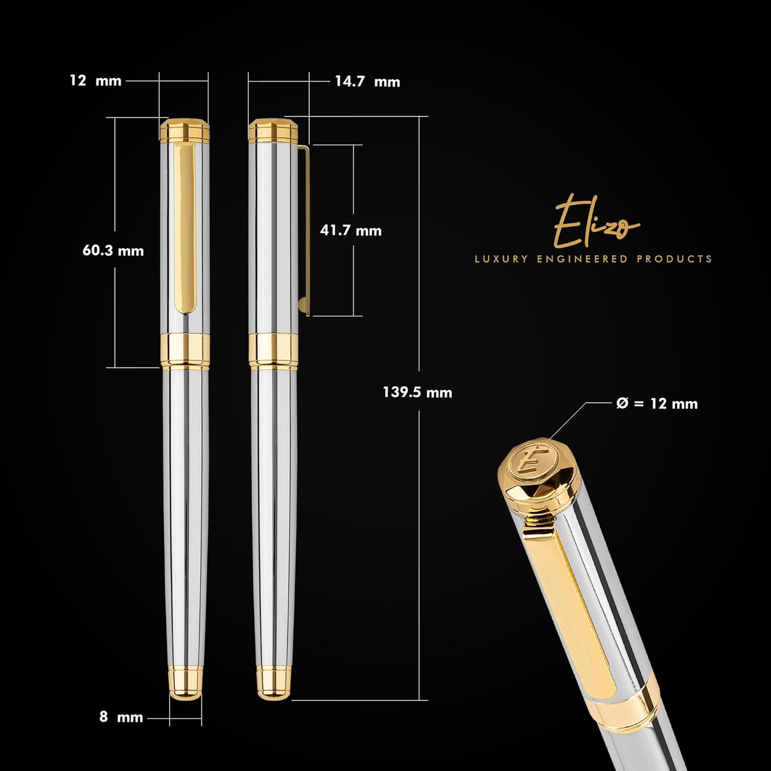 Executive Rollerball Pen (Gold/Chrome)