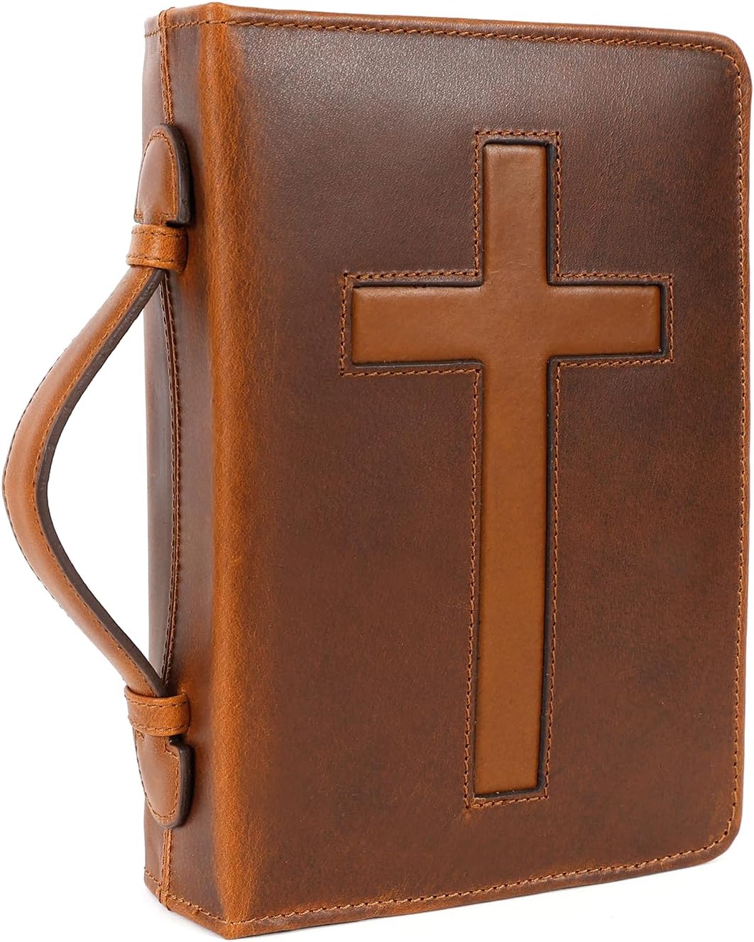 Small Leather Bible Case (Cognac/Tan)