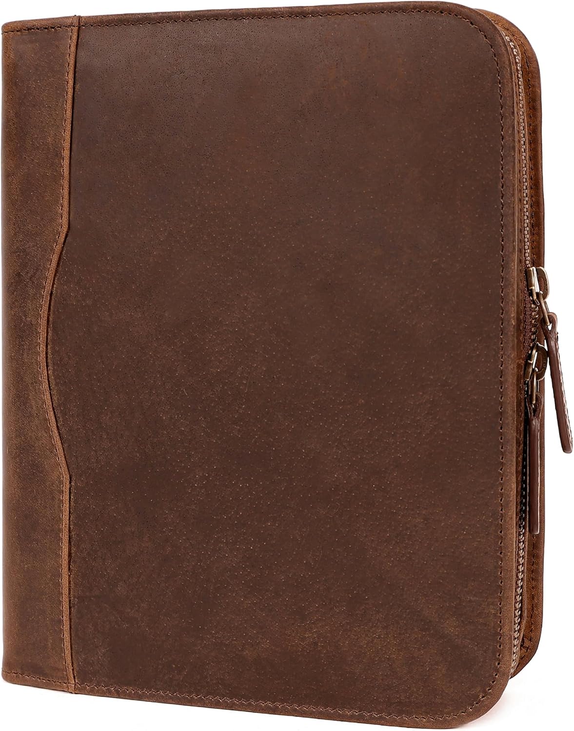 A5 Leather Portfolio & Notebook Cover (Grizzly)