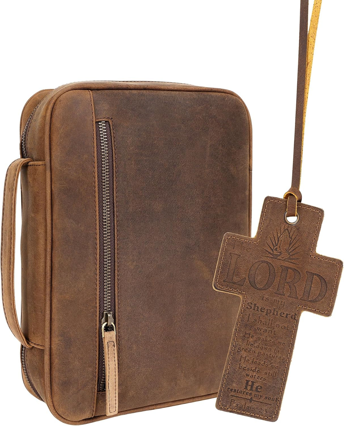 Extra Large Leather Bible Case (Grizzly)