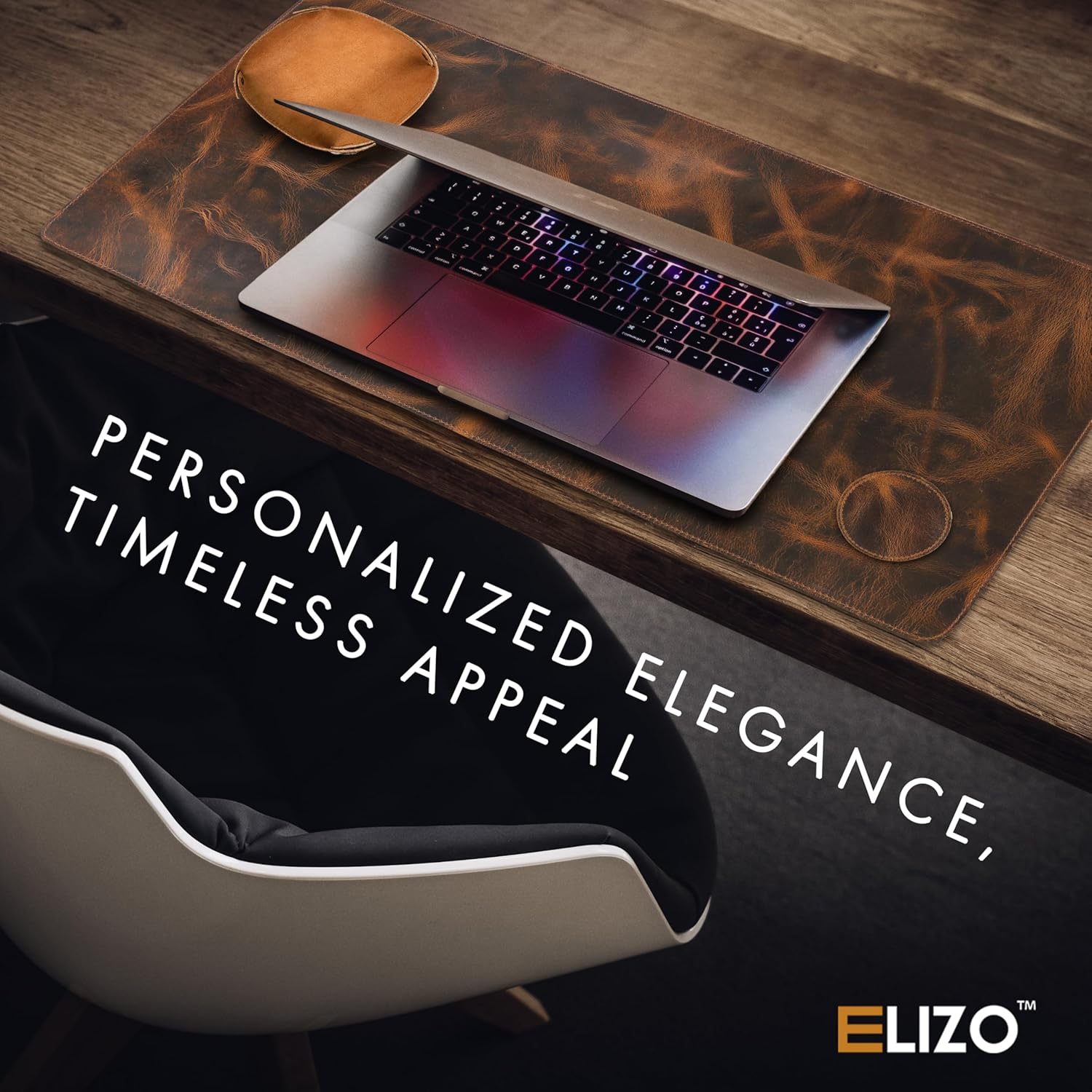 Leather Desk Mat Set (3mm) Double layer (Hickory)